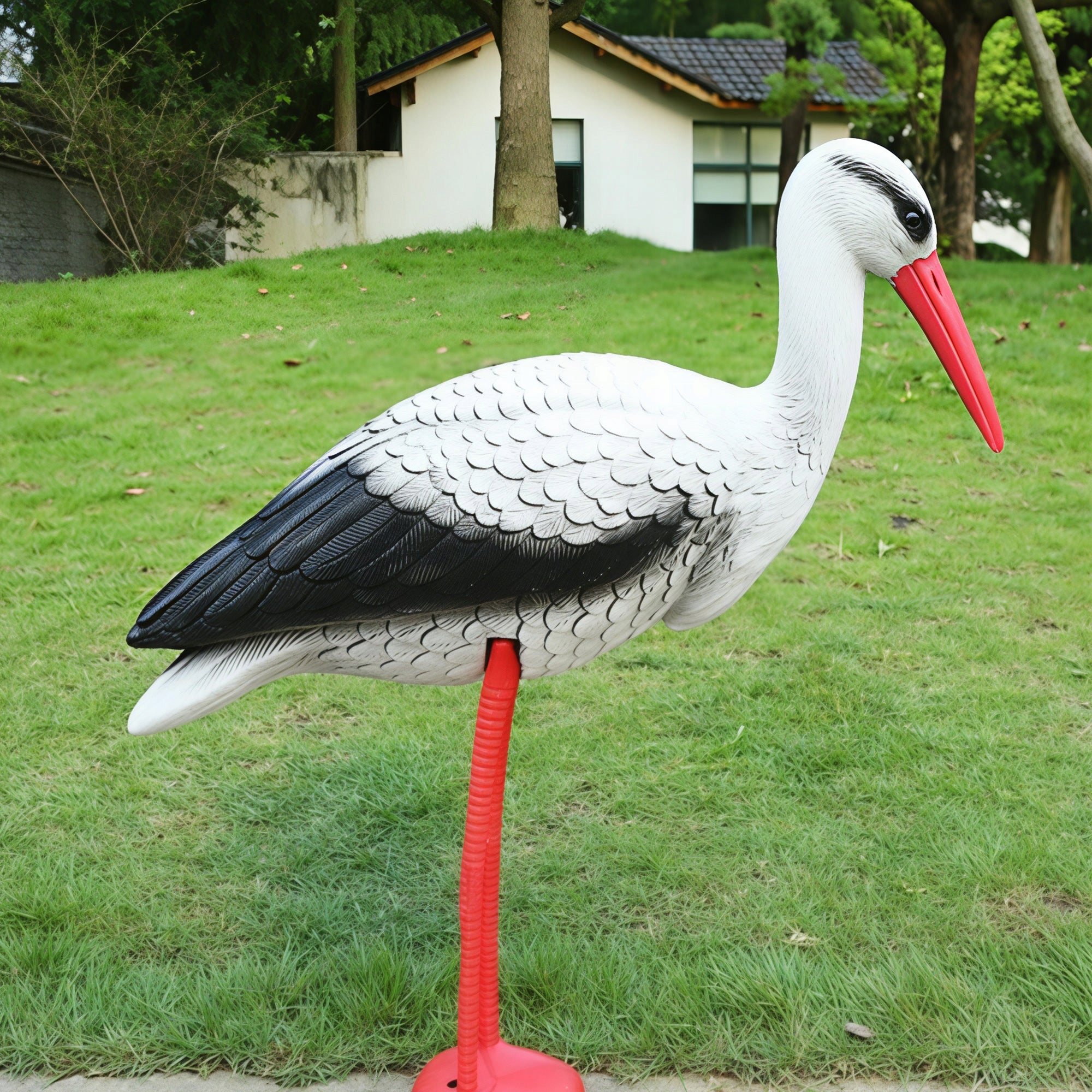 Garden Stork Large Figurine for Garden Standing XXL Decoration Ornament Bird 78 Product height 78 cm