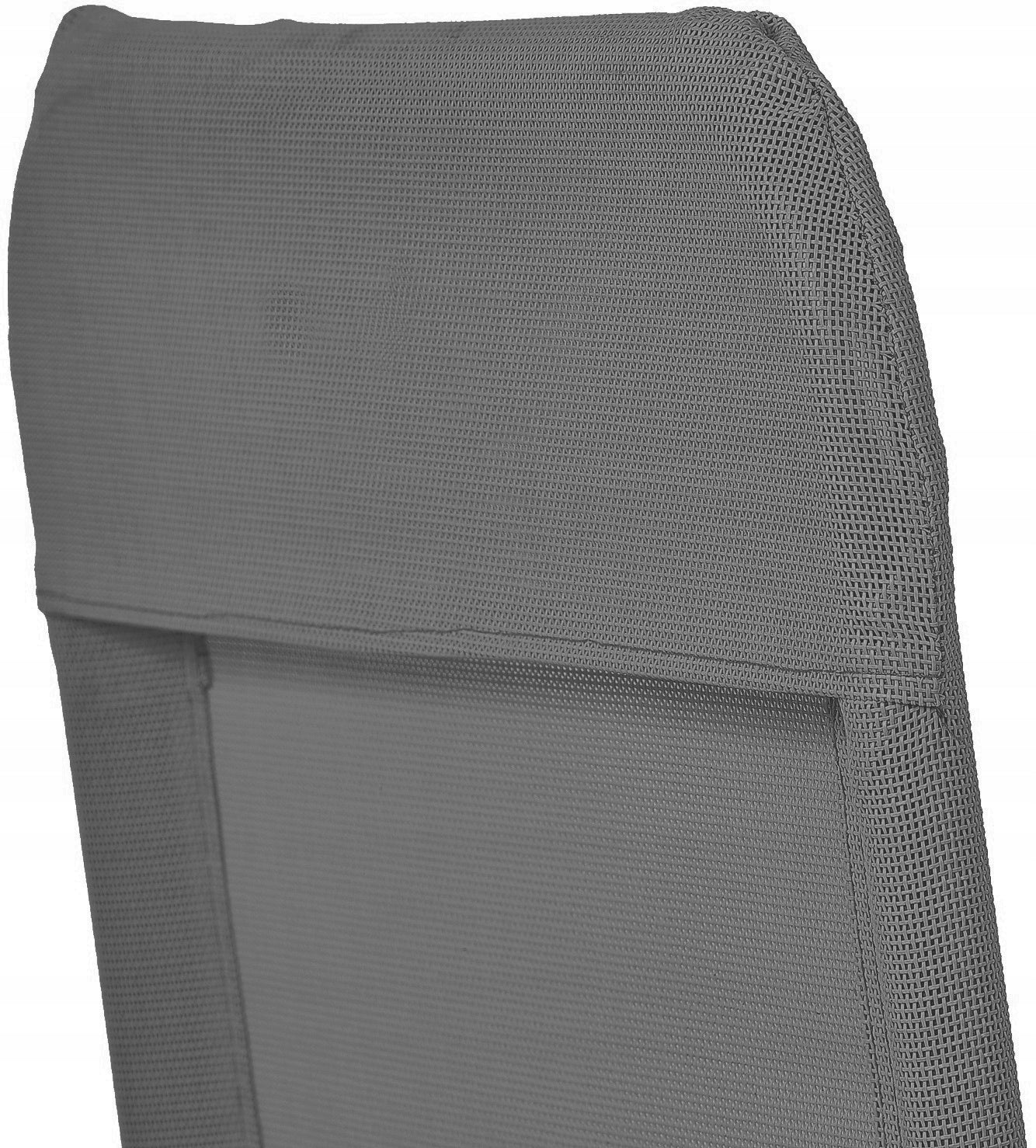Garden Sun Lounger Aga Siesta Grey 2 Pcs Folding Adjustable Strong Terrace UV Model 2x MR4250-Grey nebo 2x MC372171G