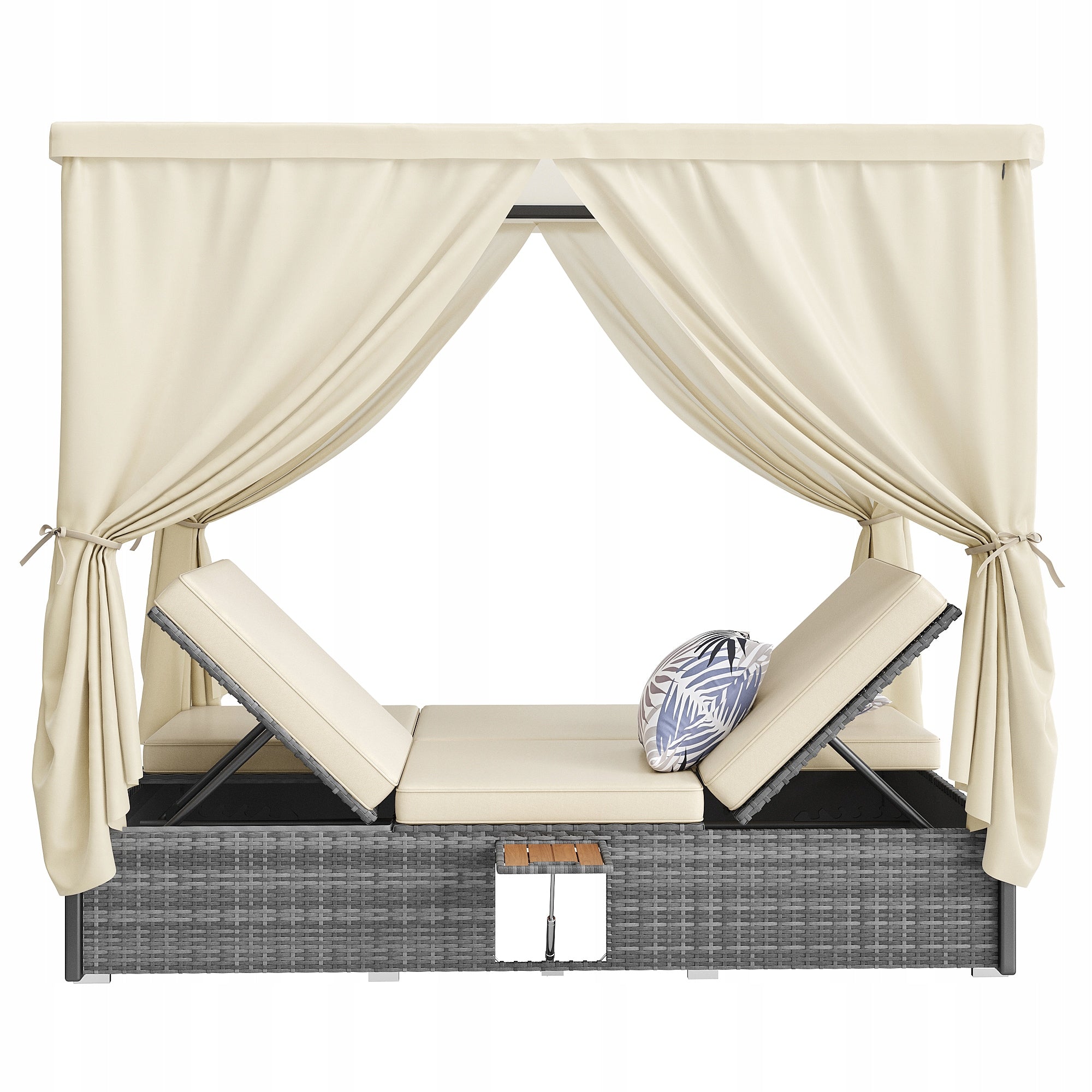 Garden Sun Lounger Double Bed Umbrella Rotang in Cushion Distance Balcony Garden Packaging status original