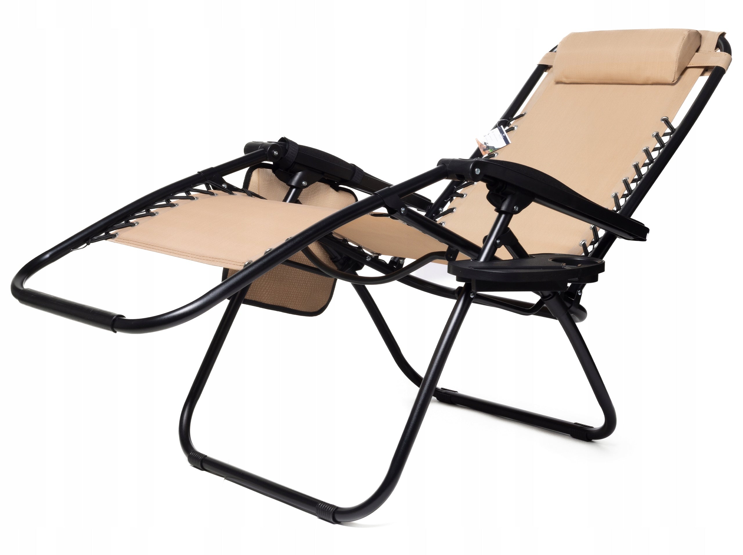 Garden Sun Lounger Folding Zero Gravity Hiking Chair Table Bag Manufacturer code WERD-ZGB-BEŻOWY