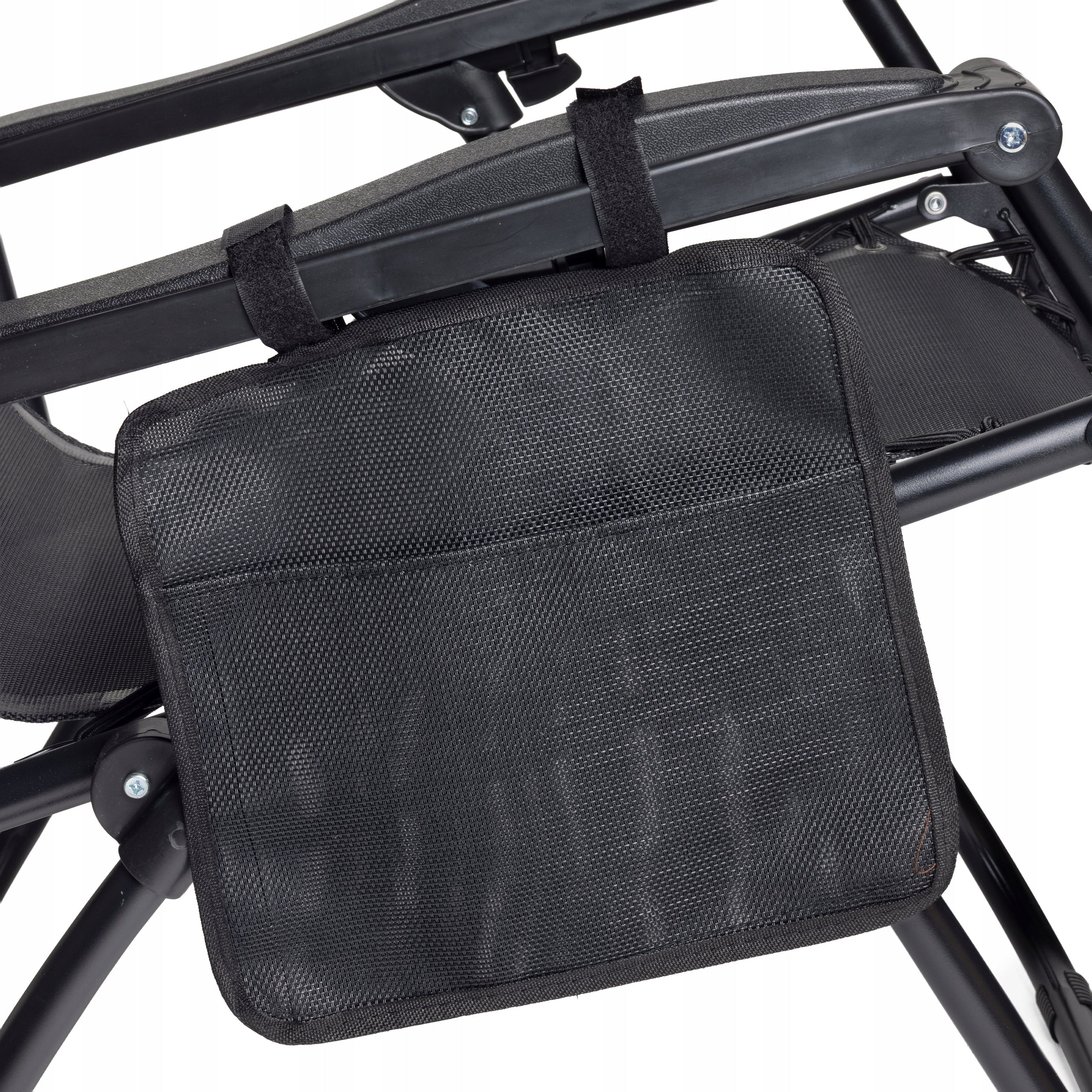 Garden Sun Lounger Hiking Chair Zero Gravity Reclining Table Black Frame material steel