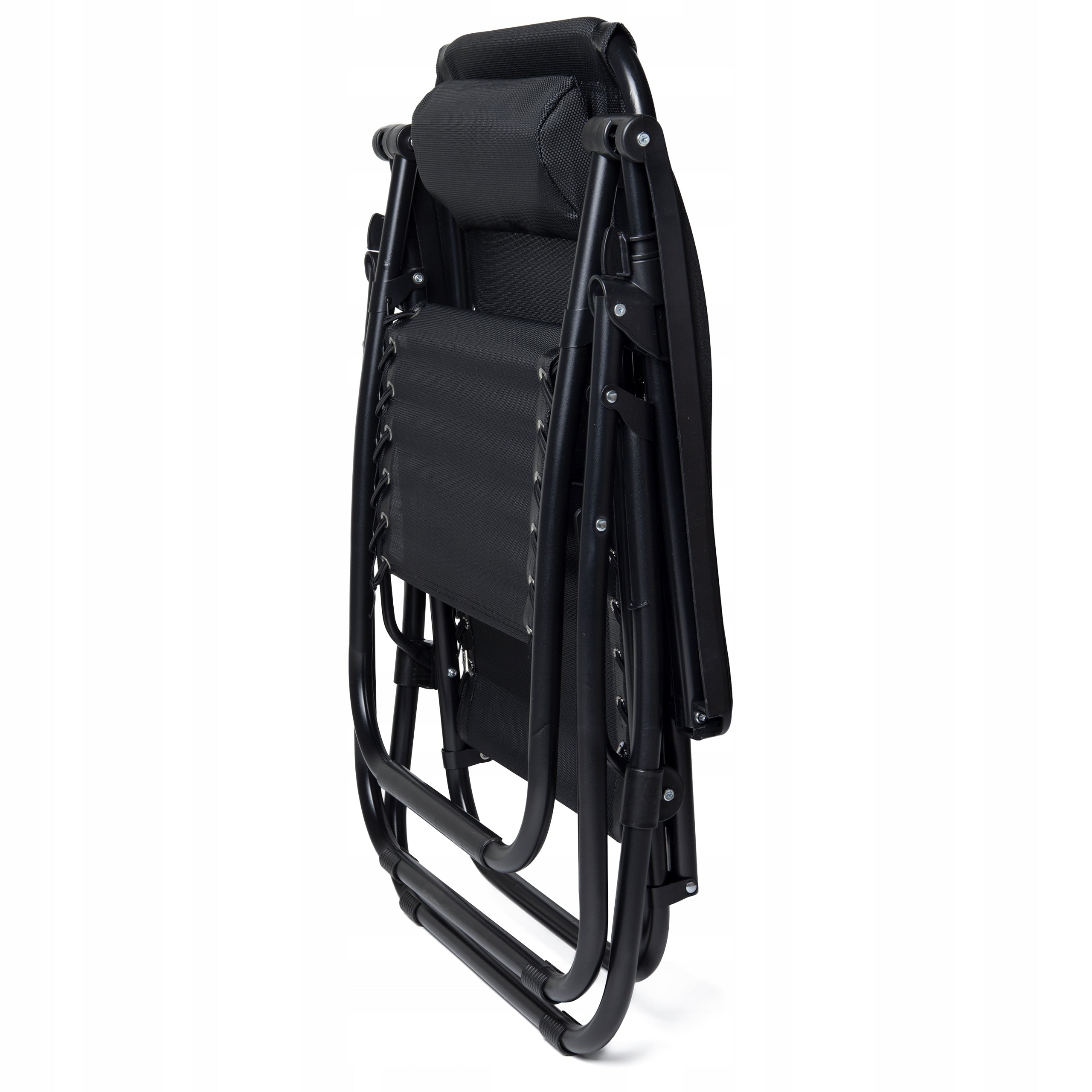 Garden Sun Lounger Hiking Chair Zero Gravity Reclining Table Black Kind sunbed