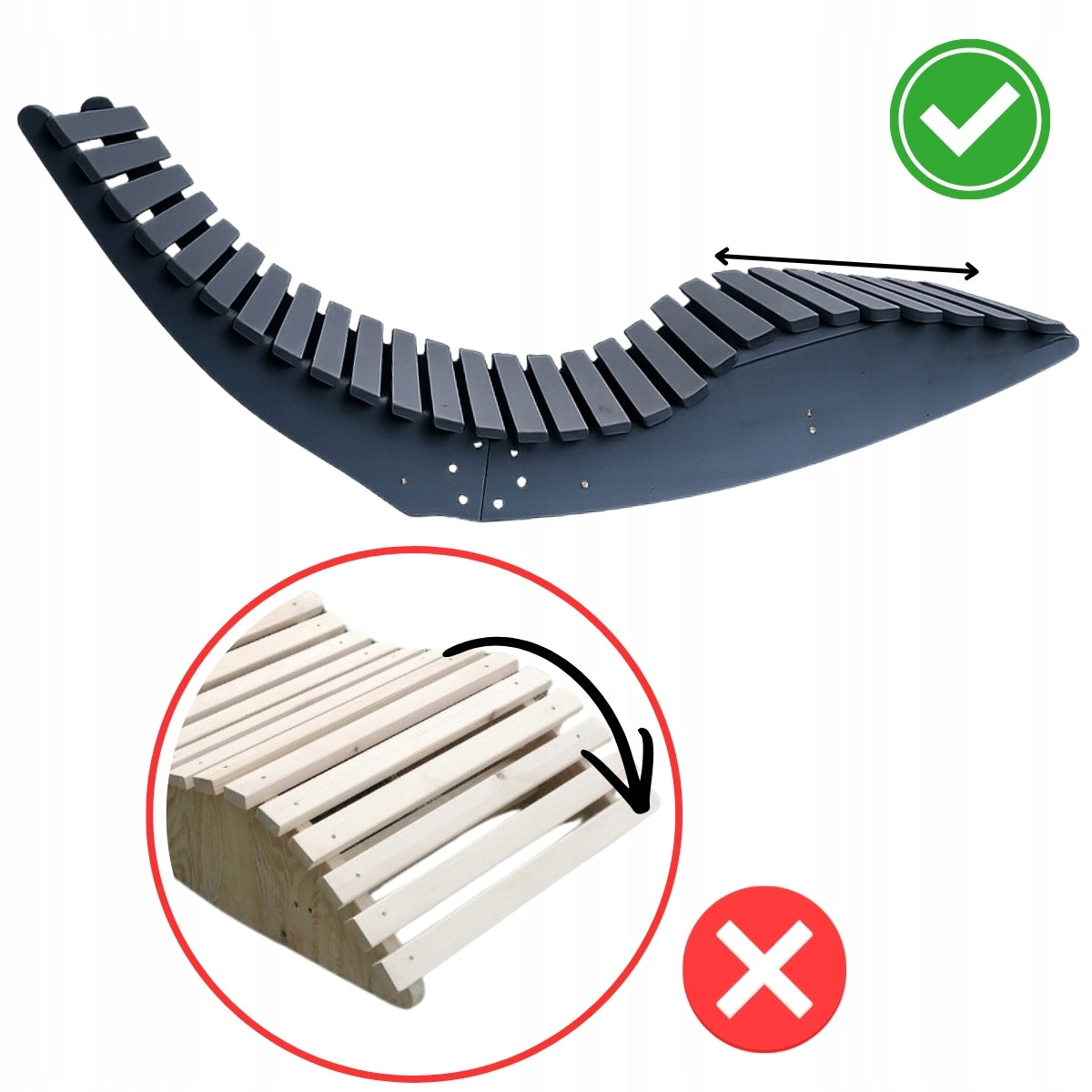 Garden Sun Lounger Rocking Chair Wooden Anthracite Couch For SPA Zone Manufacturer code 038