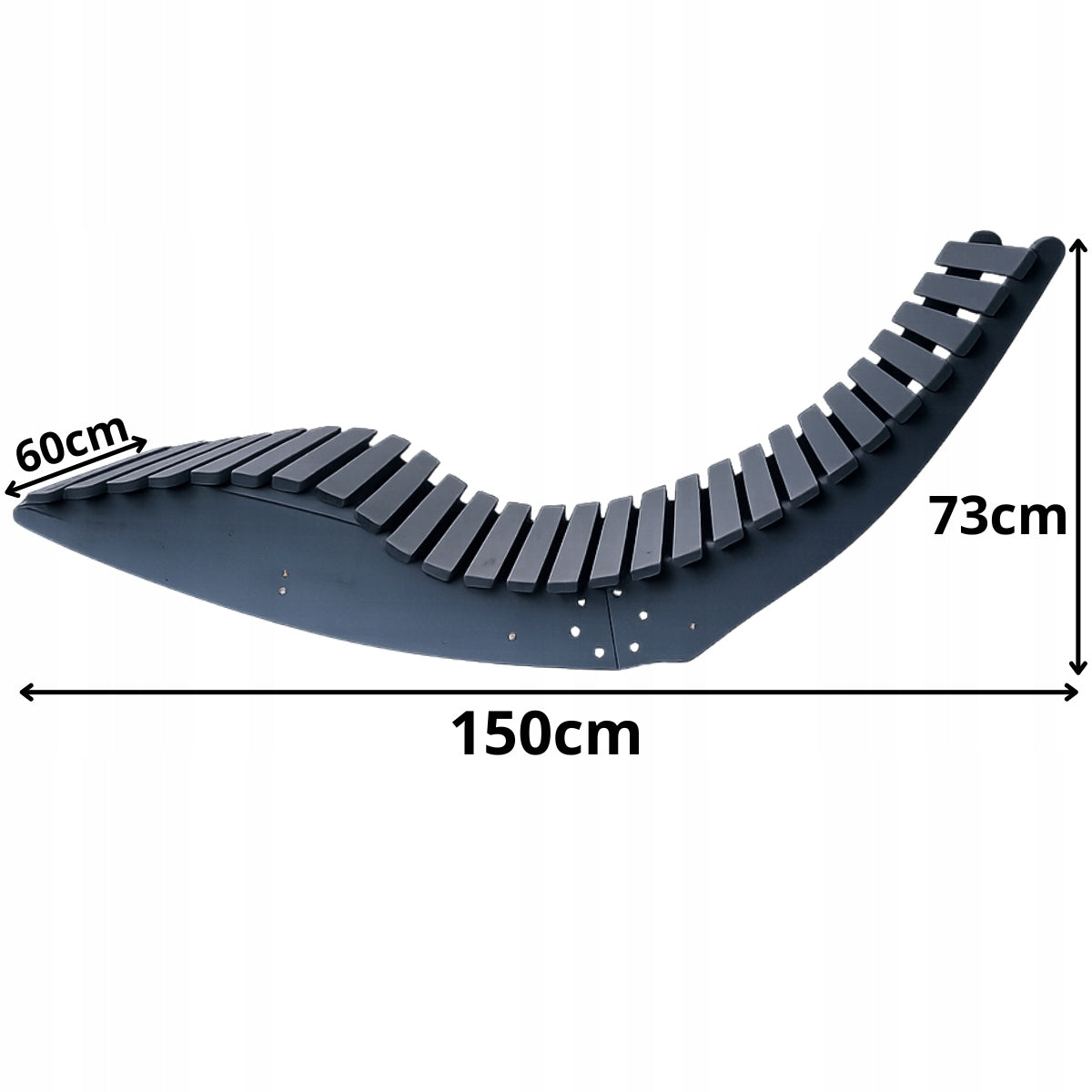 Garden Sun Lounger Rocking Chair Wooden Anthracite Couch For SPA Zone Packaging status original