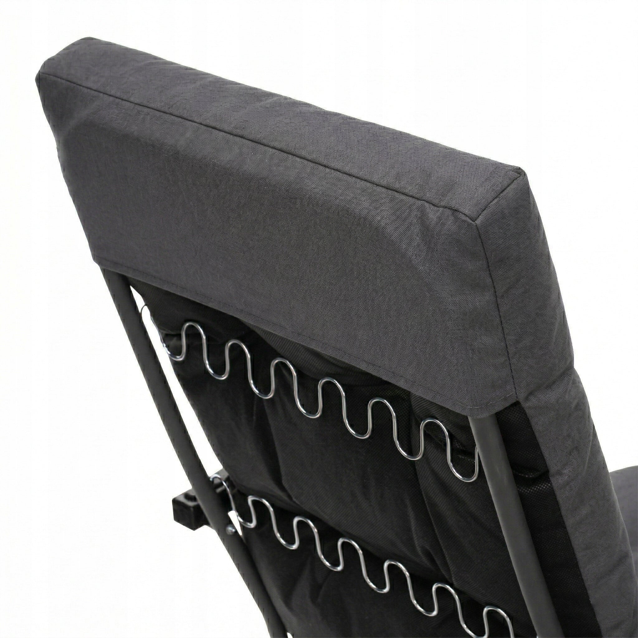 Garden Sun Lounger with Cushion Chair Couch for Garden Adjustable Backrest Color gray