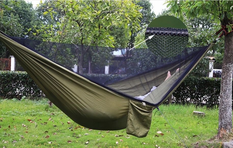 Garden Survival Hammock with Olive Mosquito Net Included Cover and Links Manufacturer code hzm290