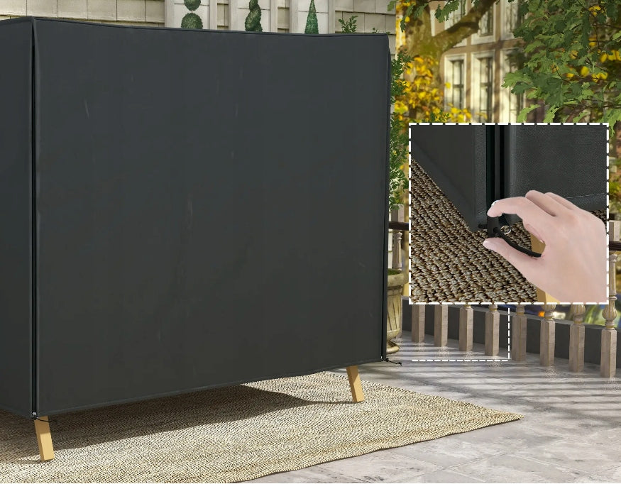 Garden Swing Cover 220x125x172 cm Black Outsunny 84A-335V00BK Color black