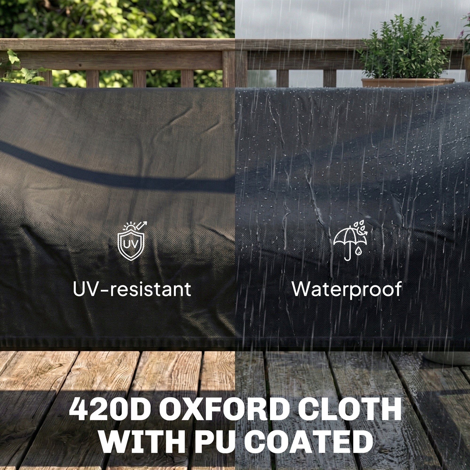 Garden Swing Cover Outsunny 2-Person, Waterproof Length 142 cm