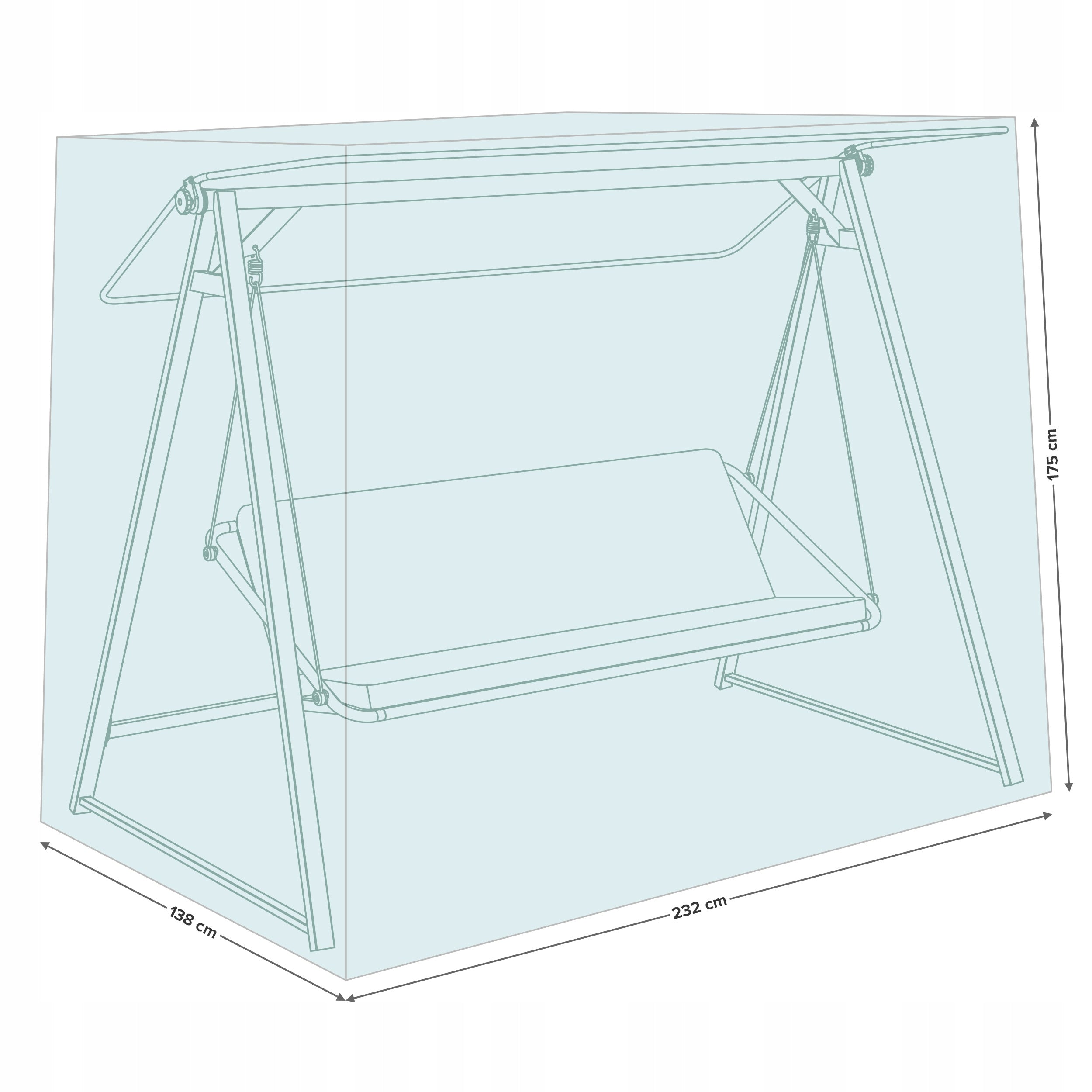 Garden Swing Cover Waterproof Large with Lock UV Resistance Manufacturer code E&EPH232