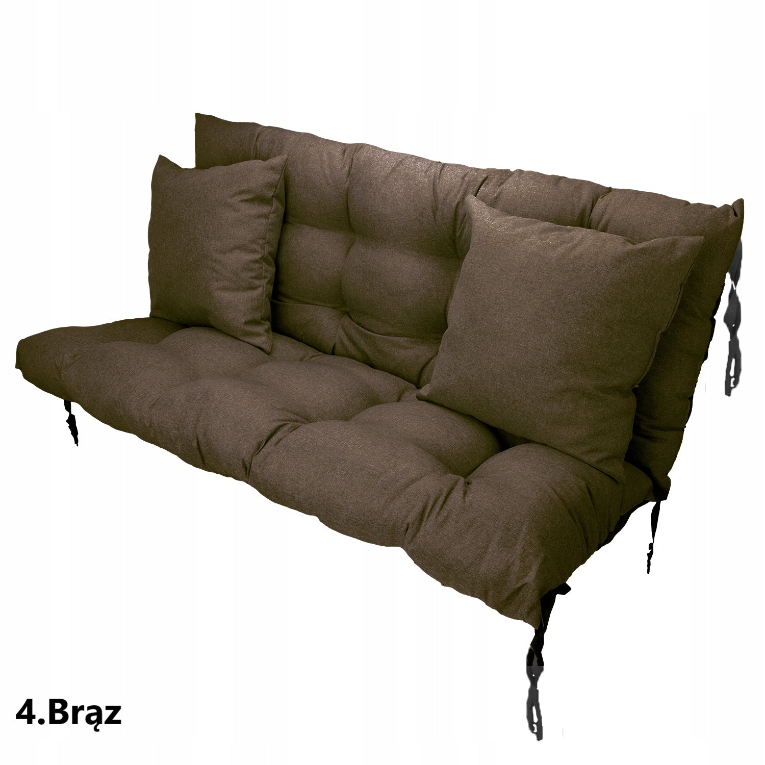Garden Swing Cushion 150x55x55+Freebie Cushions Grey Linen Cushion thickness 12 cm