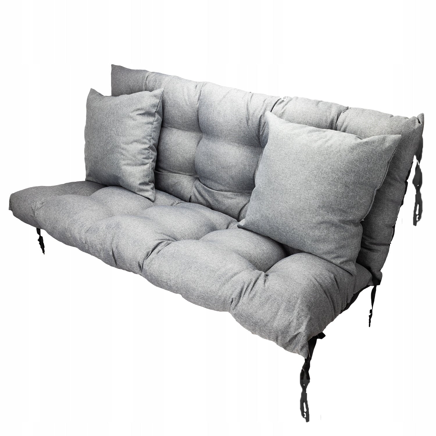 Garden Swing Cushion 150x55x55+Freebie Cushions Grey Linen Packaging status original
