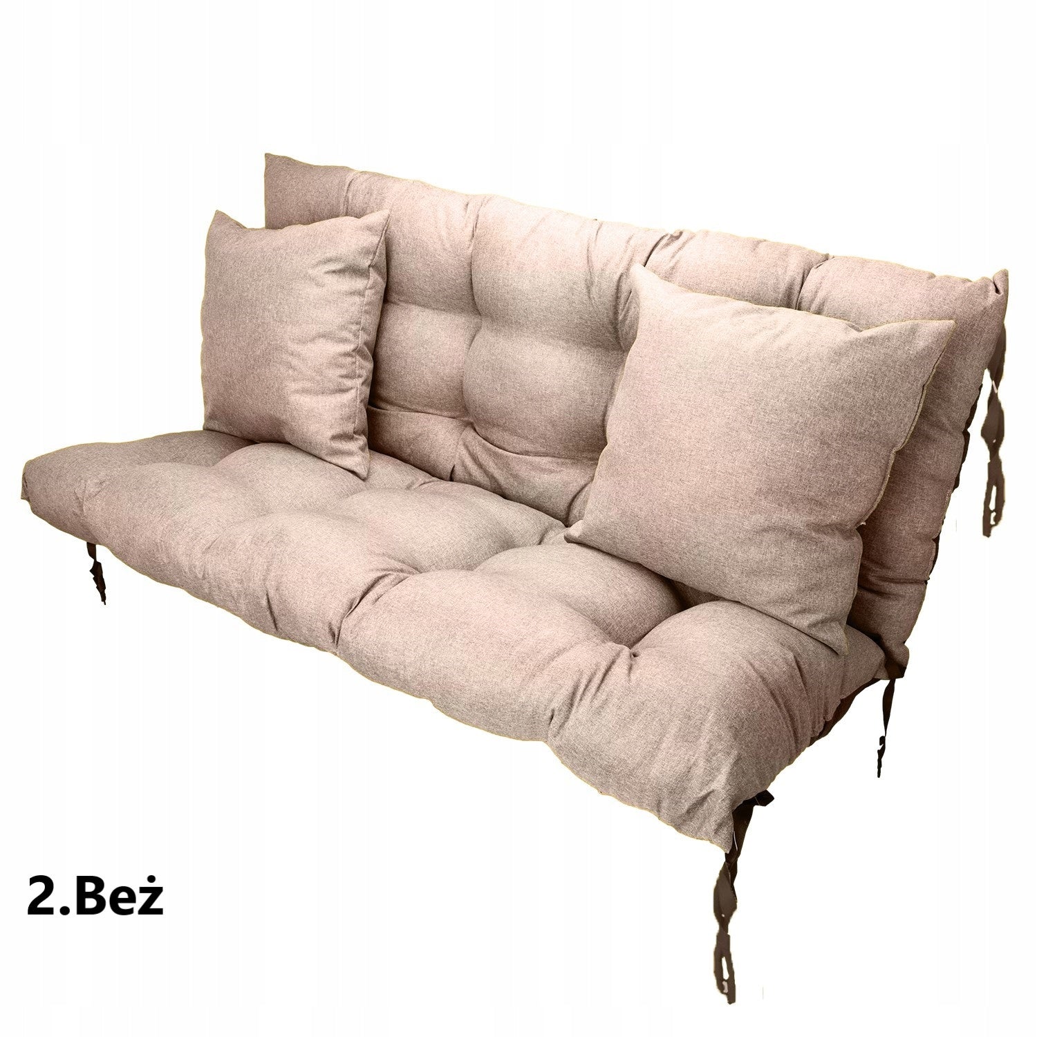 Garden Swing Cushion 150x55x55+Freebie Cushions Grey Linen Pillow length 150 cm