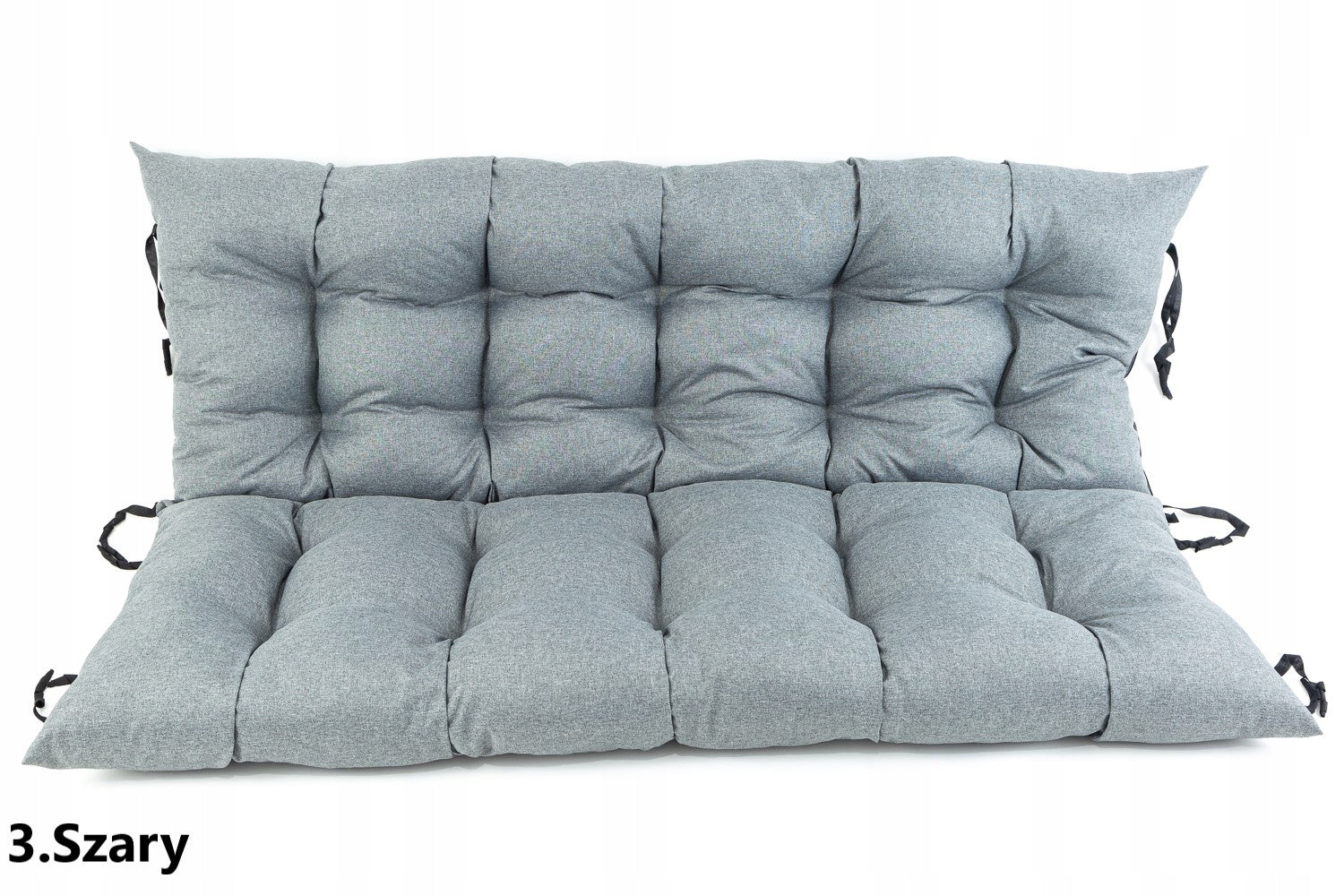 Garden Swing Cushion Bench 180x55x55 Black Linen Cushion thickness 12 cm