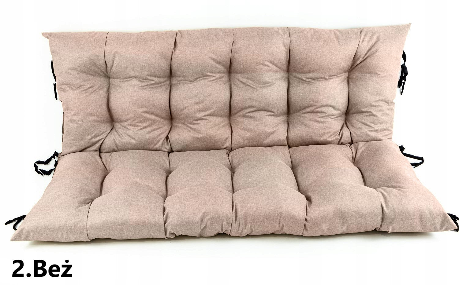 Garden Swing Cushion Bench 180x55x55 Black Linen Pillow length 180 cm