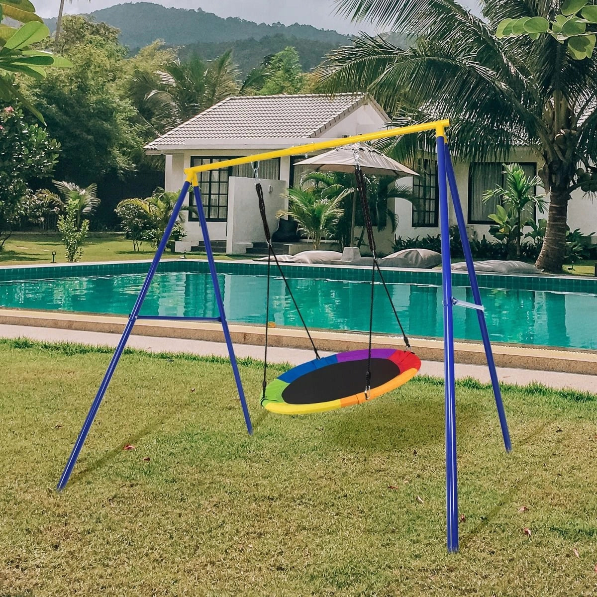 Garden Swing Frame - Heavy Duty Metal A-Frame Stand for Outdoor Swings Material of manufacture metal