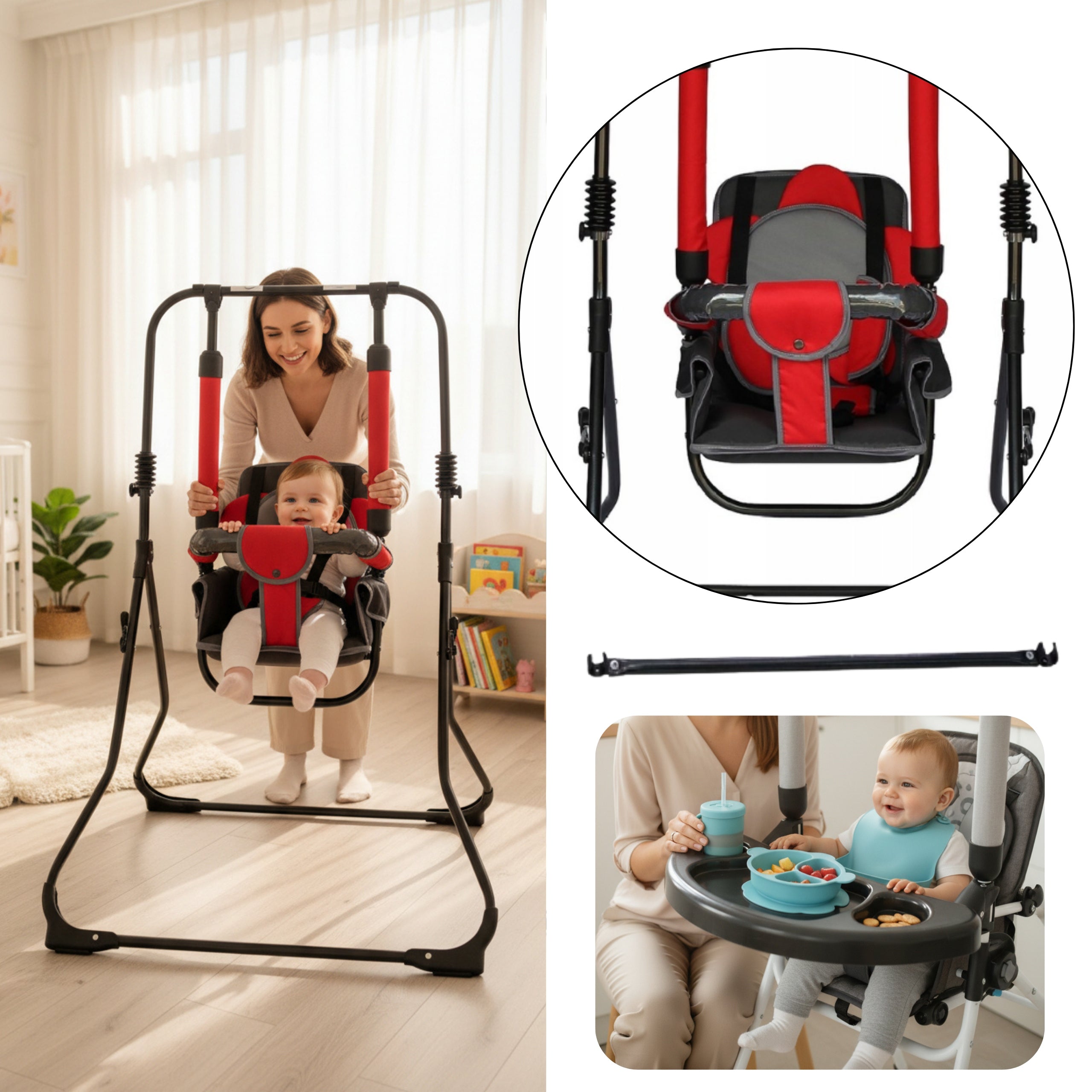 Garden Swing Freestanding Home for Baby Gift Children's Day 4in1