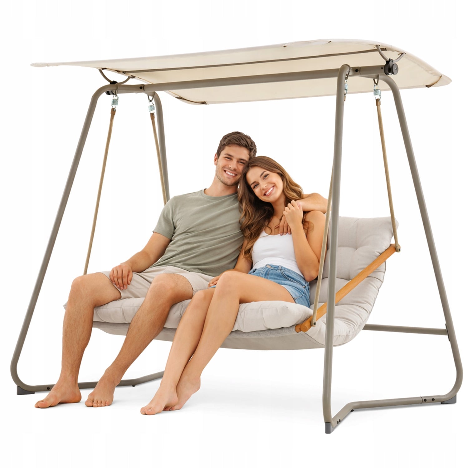 Garden Swing ROCKING COUCH 2 Seater ORTA Freestanding Canopy Beige Manufacturer code FG008328