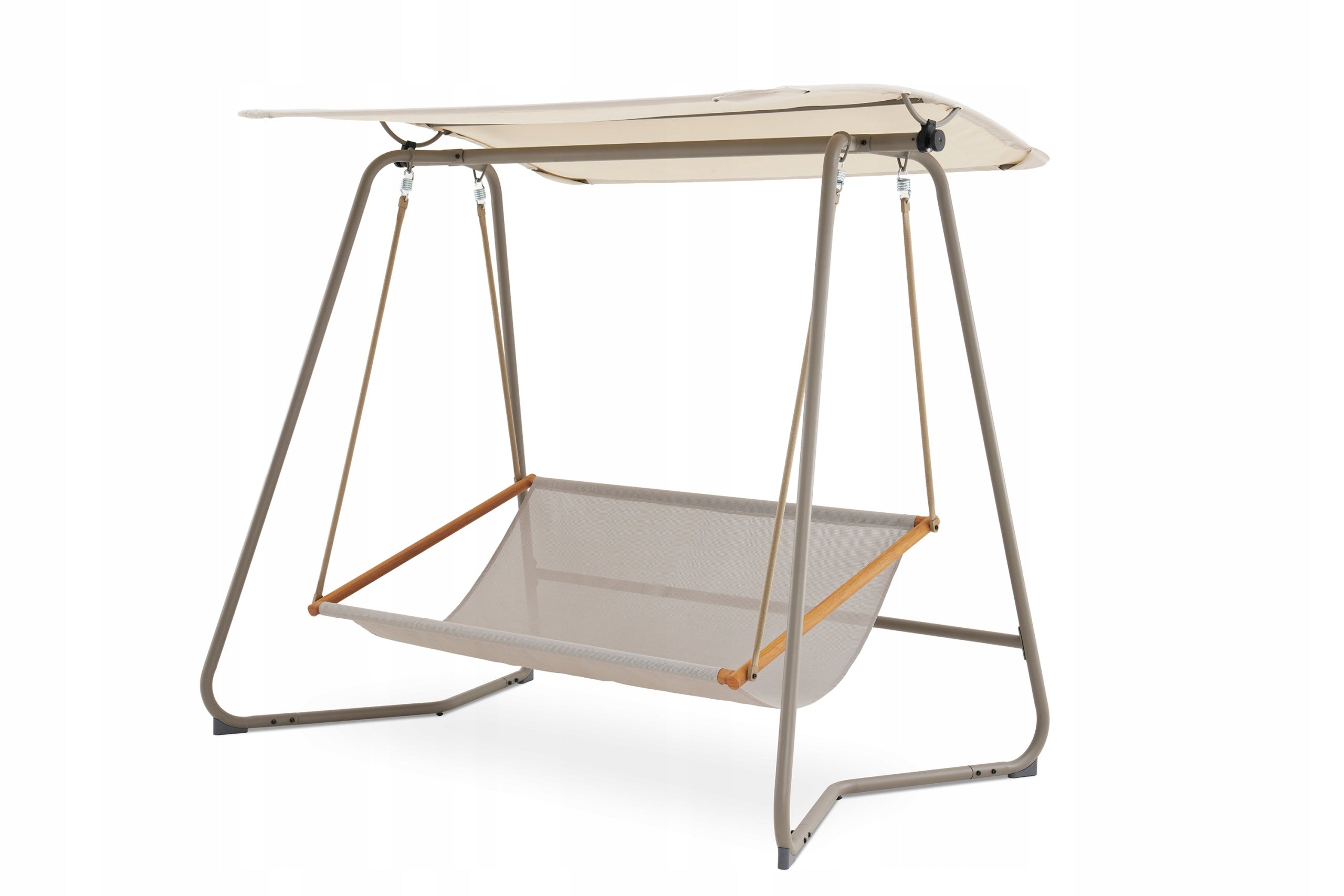 Garden Swing ROCKING COUCH 2 Seater ORTA Freestanding Canopy Beige Material of manufacture fabric
