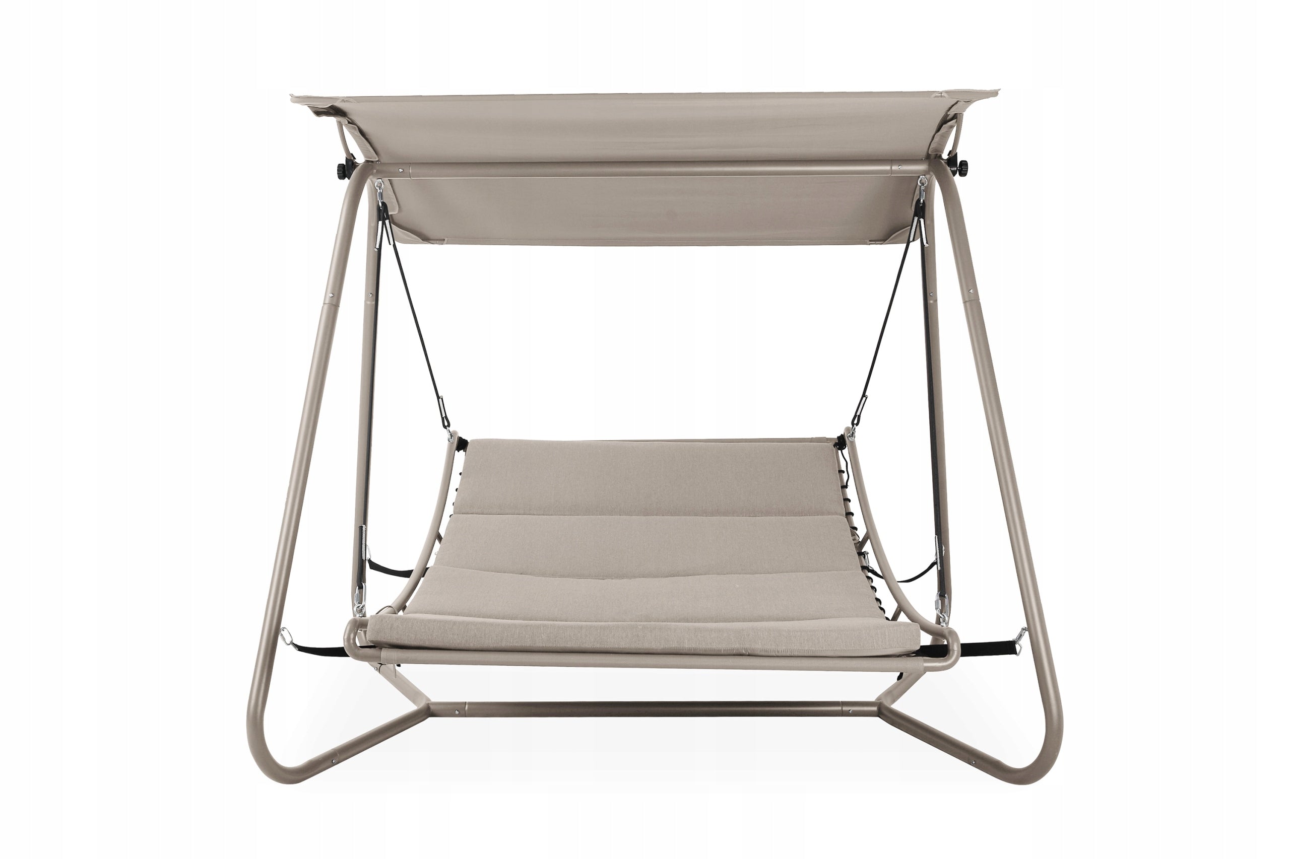 Garden Swing ROCKING COUCH BARI Freestanding Canopy Beige 2 Seater Kind freestanding