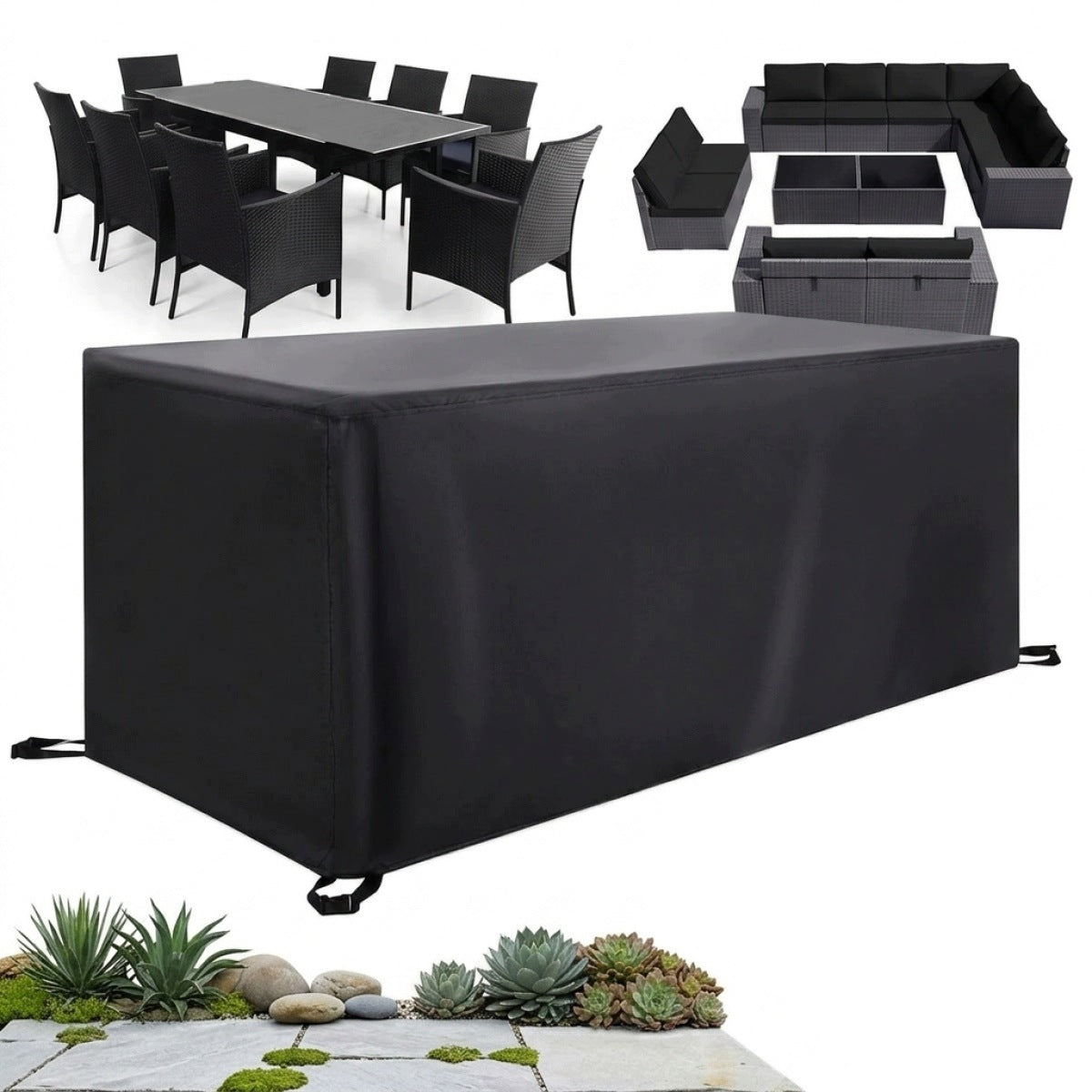 Garden Table Cover, Protective Cover, Waterproof Set