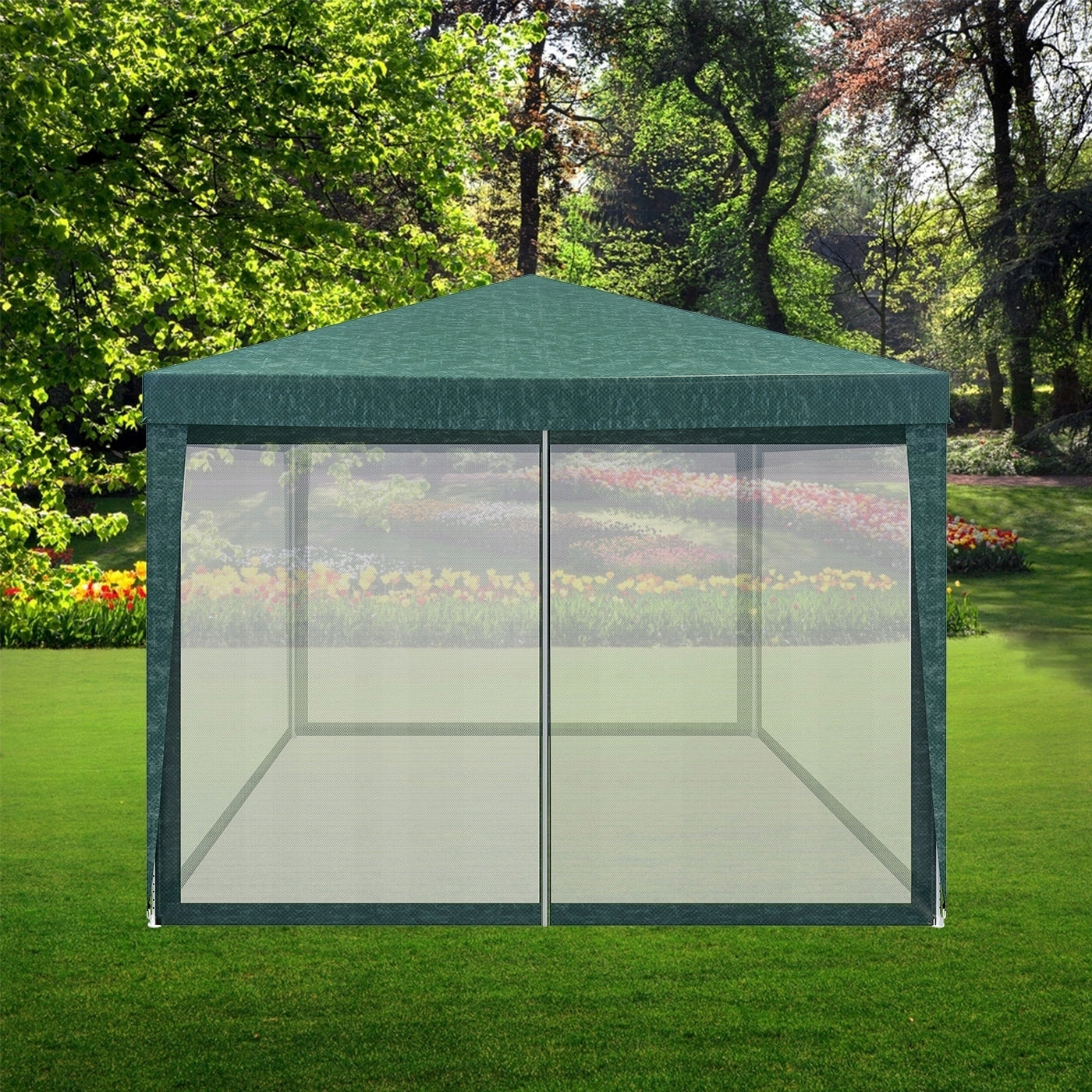 Garden Tent Commercial Gazebo Pavilion 3x3 + Mosquito Net For Terrace Garden Height 2.5 m