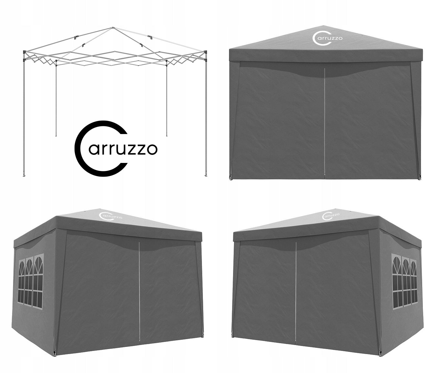 Garden Tent Pavilion Gazebo Vending Machine 3 x 3m + 4 Deluxe Walls For Garden Manufacturer Carruzzo