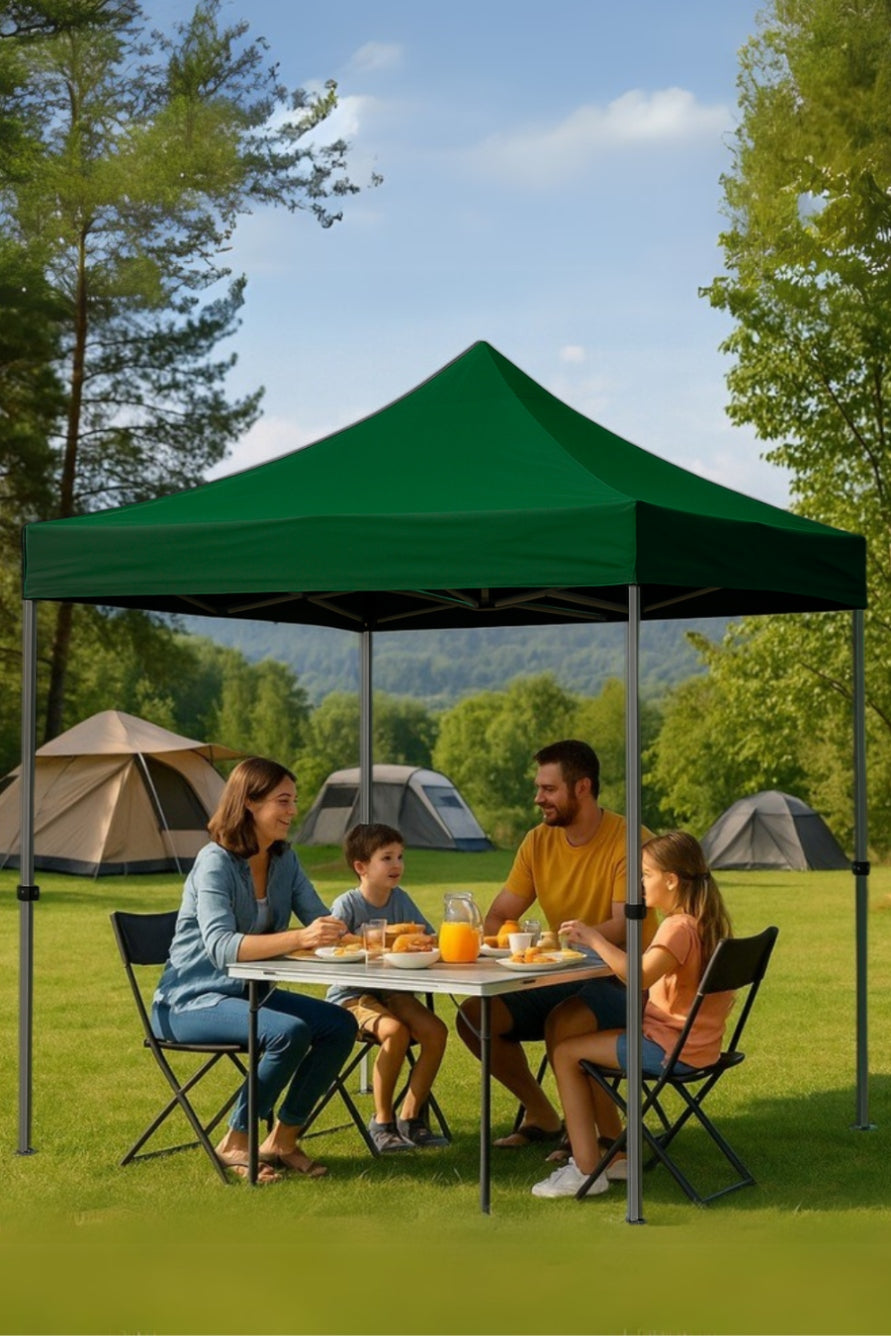 Garden Tent Pavilion Self Deploying Commercial Gazebo Canopy 3x3m Color green