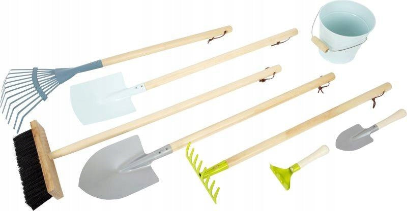 Garden Tools for Kids Shovels Rake Broom Bucket Small Foot Packaging status original