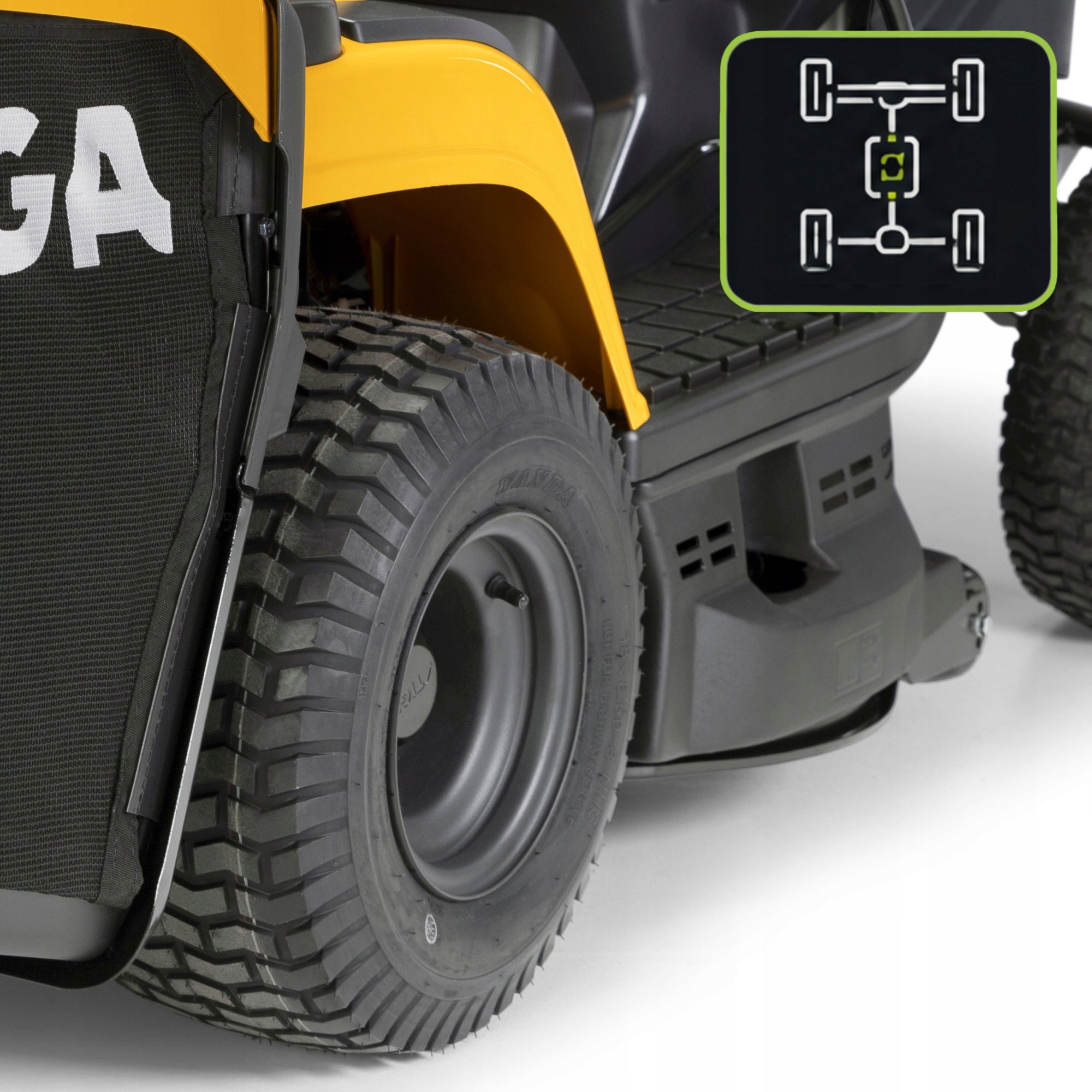 Garden Tractor with Basket 240L STIGA ESTATE384 MULCHING AUTOMATIC 432cm³ Mowing width 84 cm