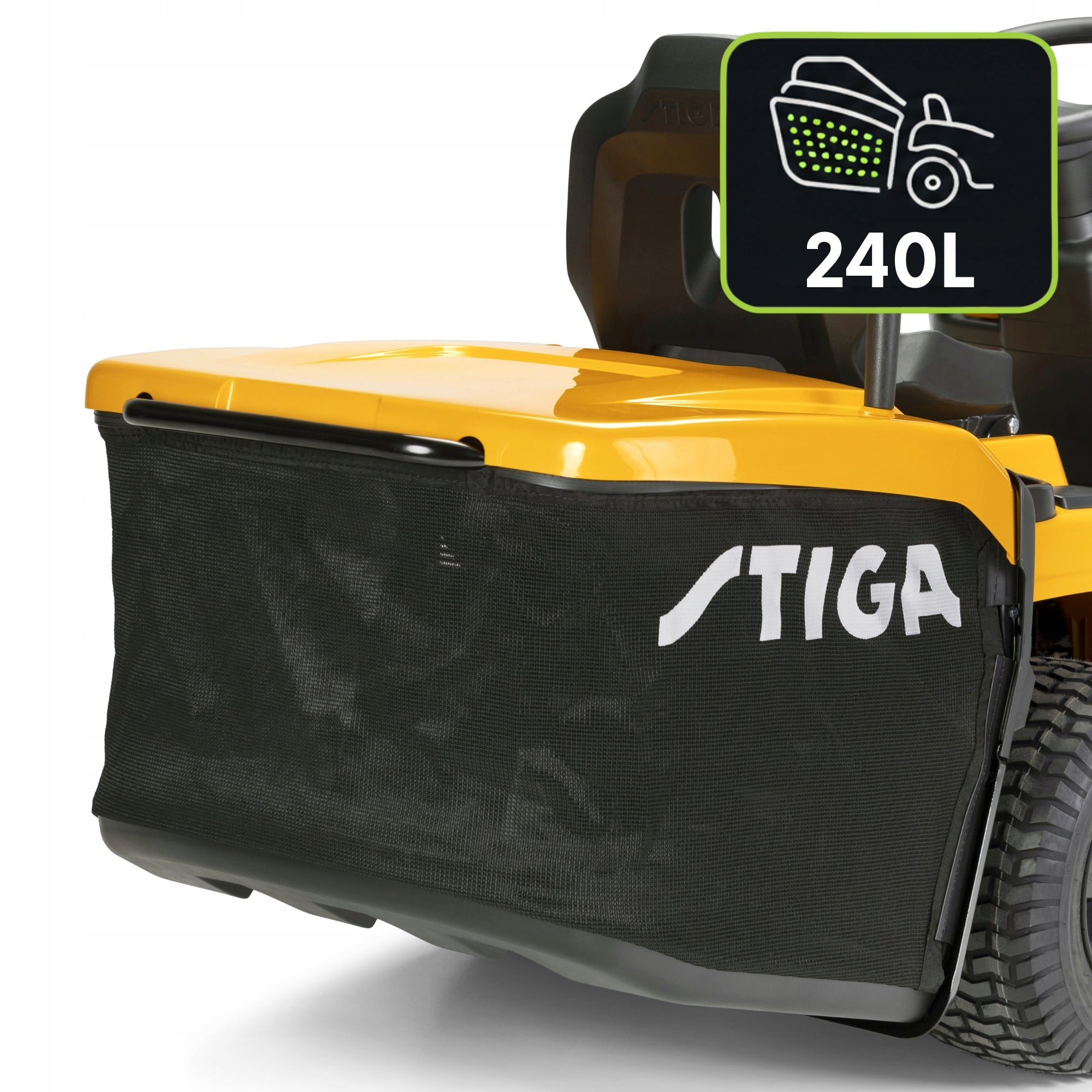 Garden Tractor with Basket 240L STIGA ESTATE384 MULCHING AUTOMATIC 432cm³ Series 3
