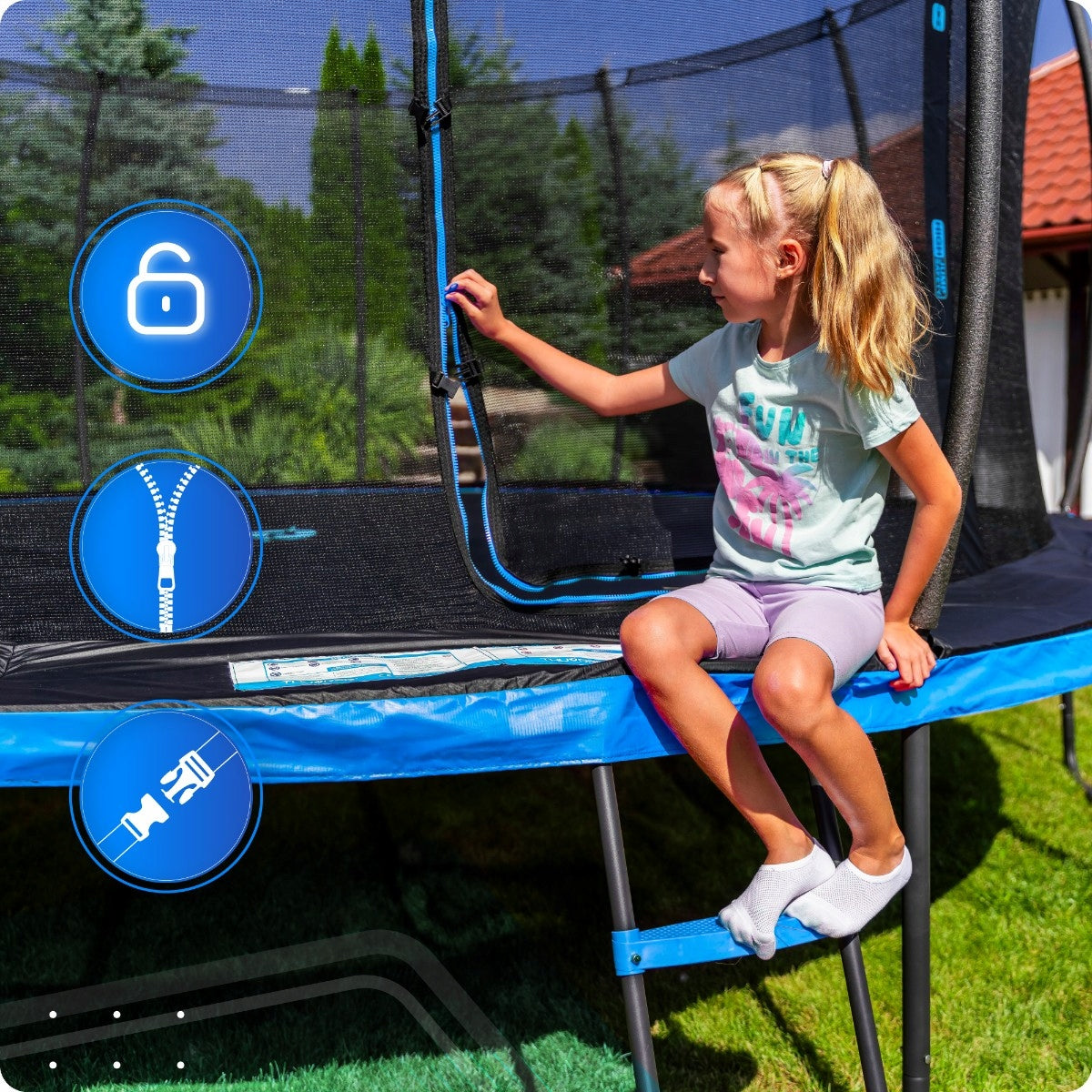Garden Trampoline 10ft 305CM for jumping safe for children Thunder Brand Thunder