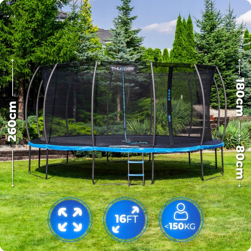 Garden Trampoline 16ft 488CM Giant Jumping with Mesh Thunder Manufacturer code INSIDE-ULTRA-16FT-BLUE