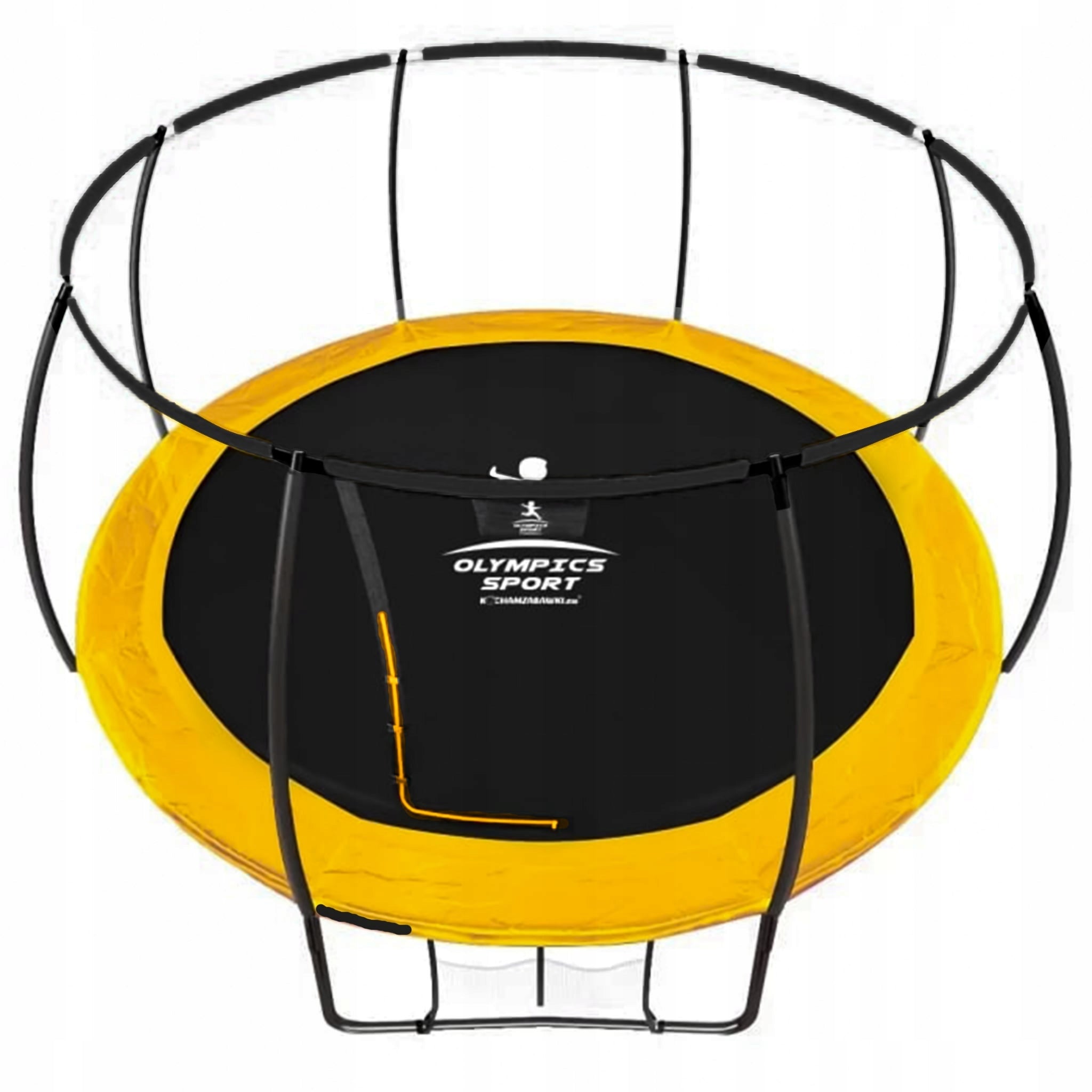 Garden Trampoline LED 12FT 366 cm 180kg Olympics Sport with Mesh Basket Net height 180 cm