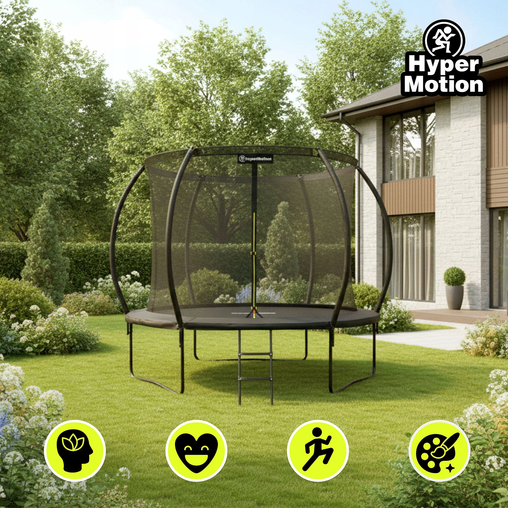 Garden Trampoline for Children 305 with Ladder and Quick-Drying Mesh 100kg Manufacturer code TRAMPOLINE 10FT