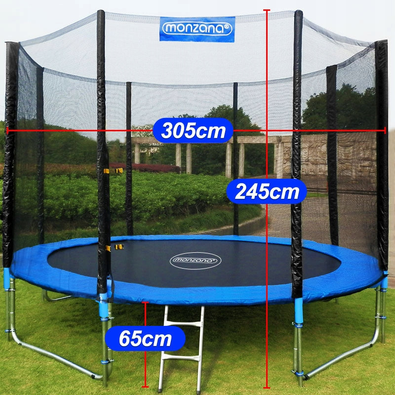 Garden Trampoline with MESH 305cm Height from ground level 150 cm