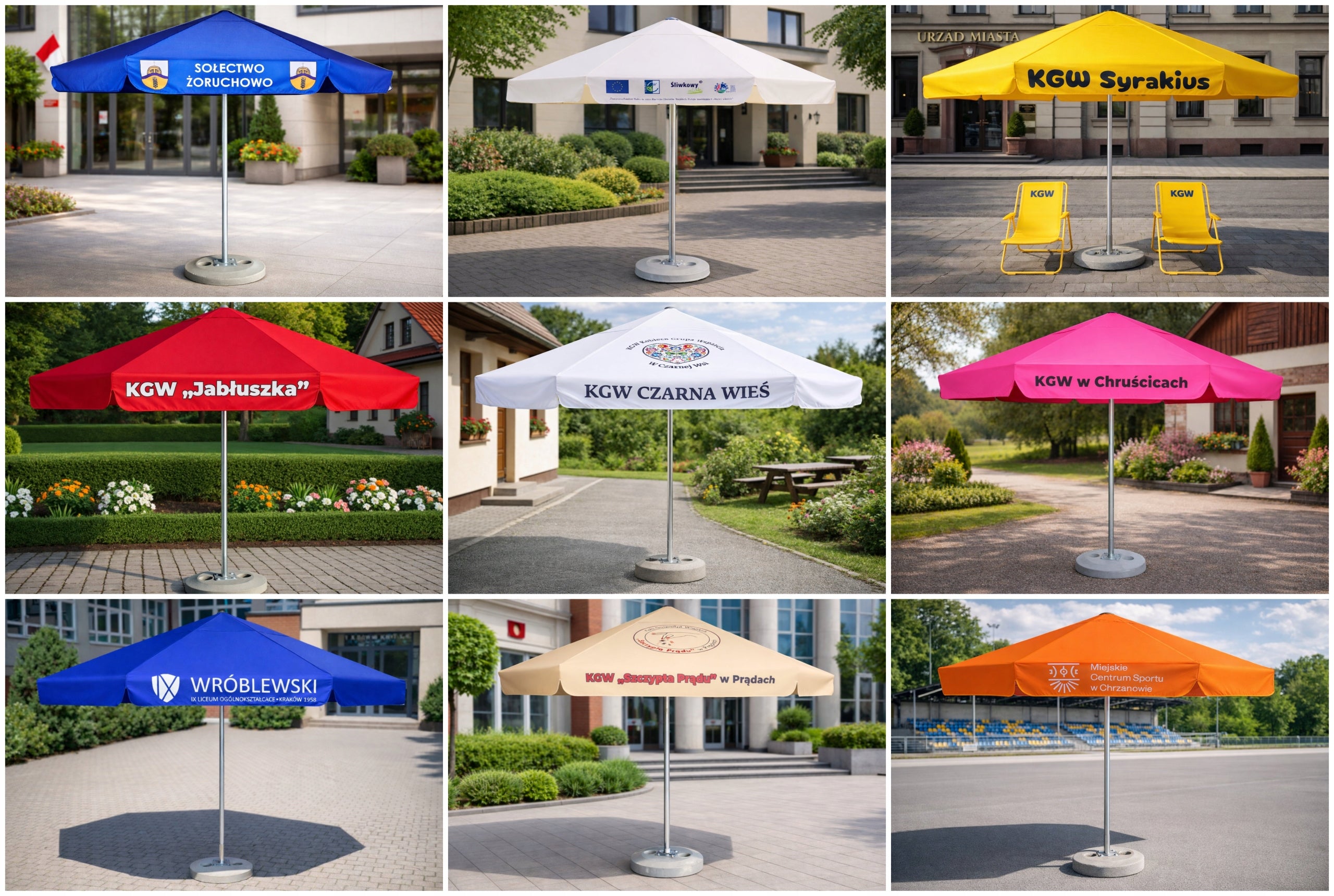 Garden UMBRELLA 3,5m LARGE 350cm FOLDING beer bar Polish 26KG Product height 250 cm