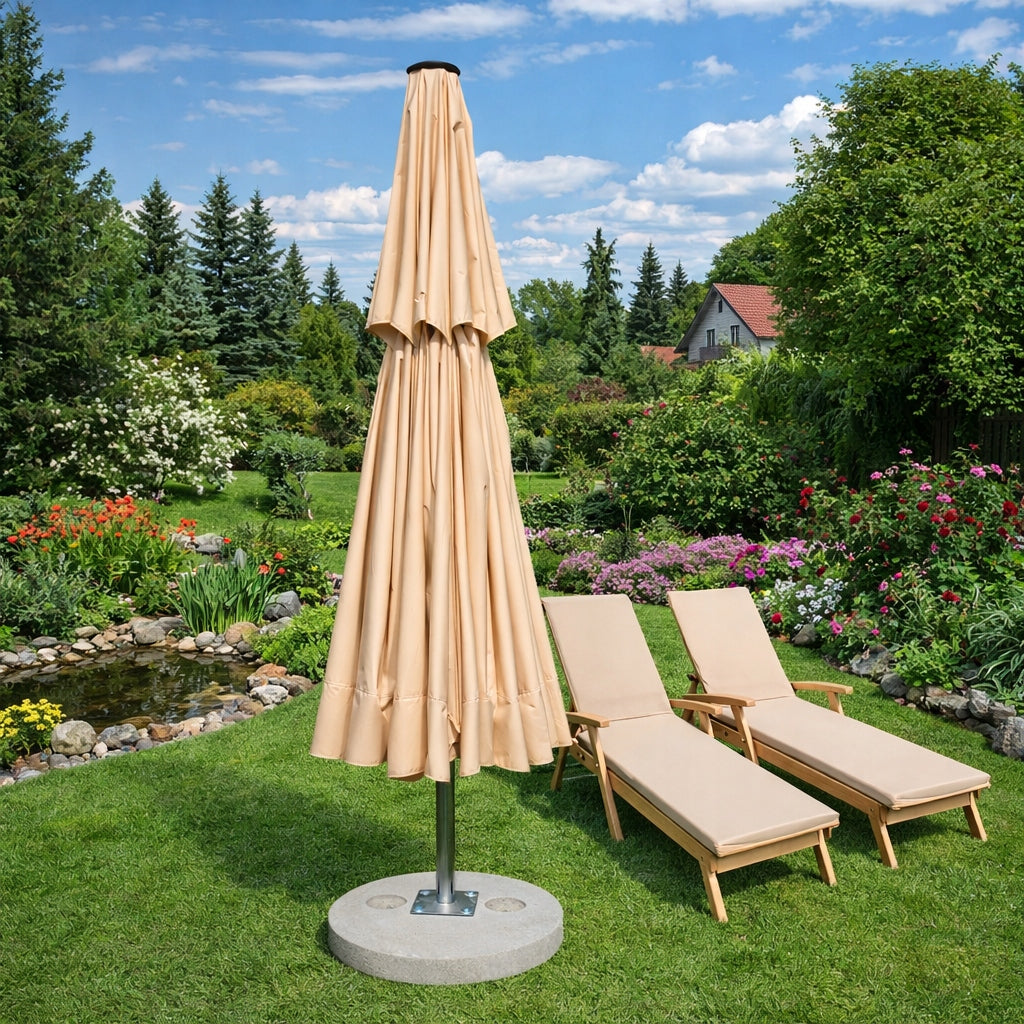 Garden UMBRELLA 3m LARGE 300cm FOLDING beer bar Polish PRODUCT 25KG Color multicolor