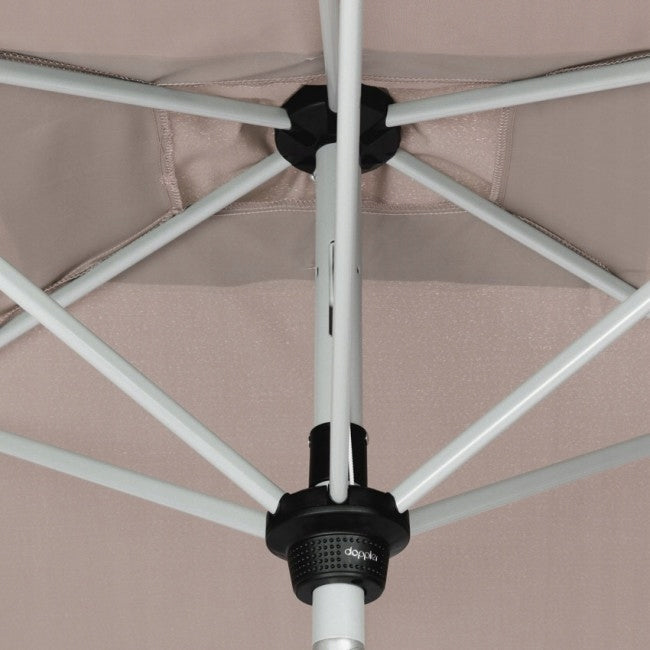 Garden Umbrella Balcony Doppler Active Auto Tilt Coffee 210x140 cm Color beige