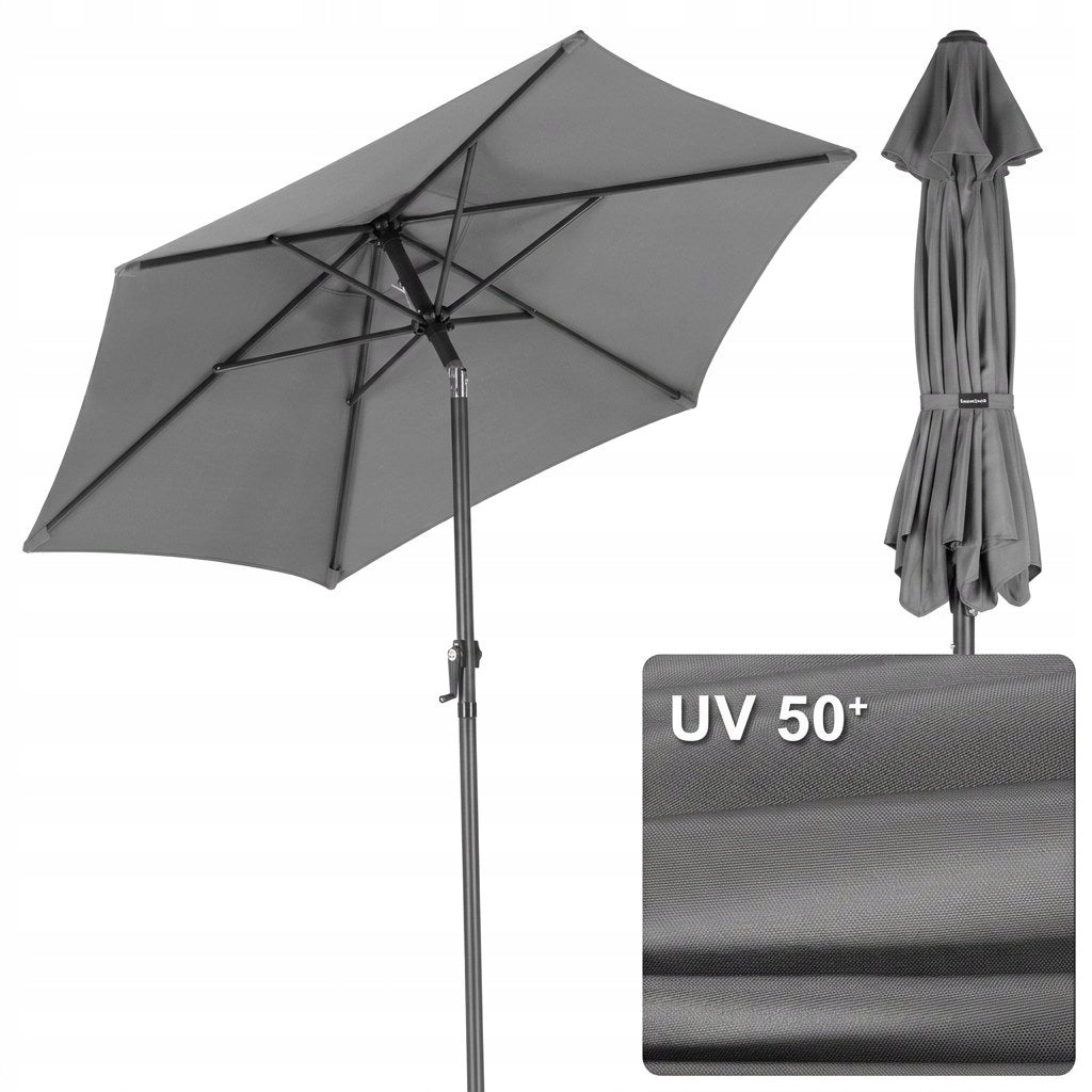 Garden Umbrella Balcony Folding Broken 200cm UV Grey Folding Large Product weight with unit packaging 3.86 kg