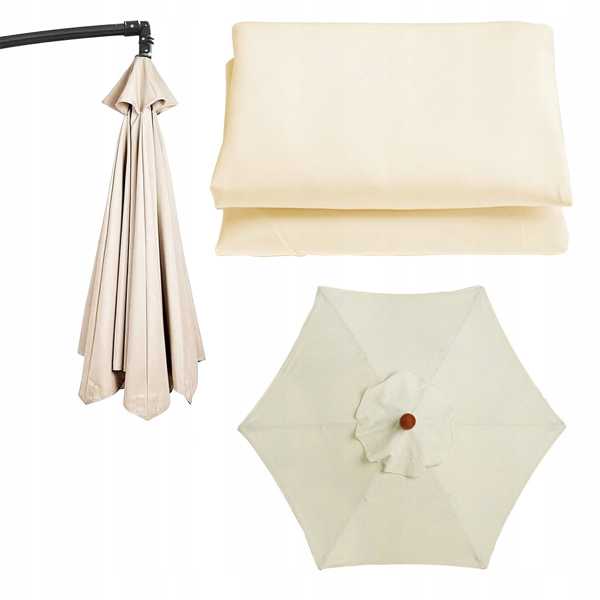 Garden Umbrella Cover 6 Arms 300cm Beige Waterproof Kind classic