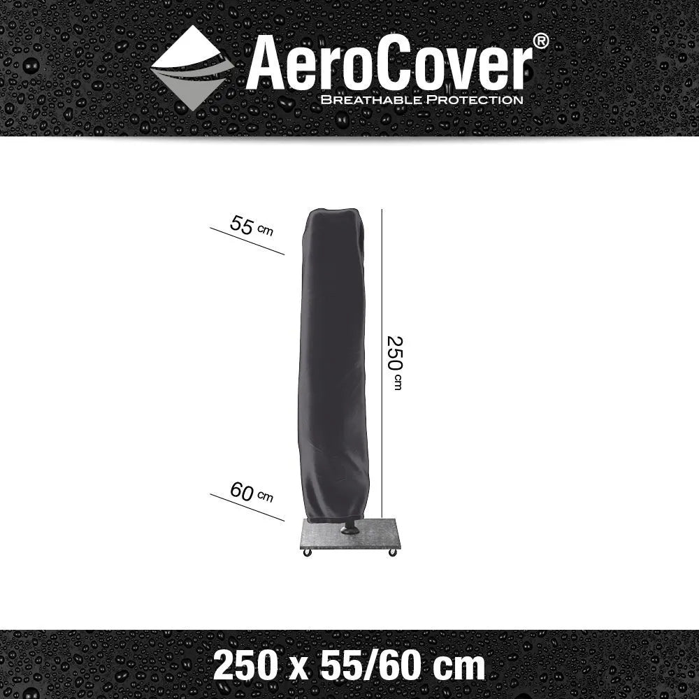 Garden Umbrella Cover 7970 60x55x250 AeroCover grey Homms Packaging status original