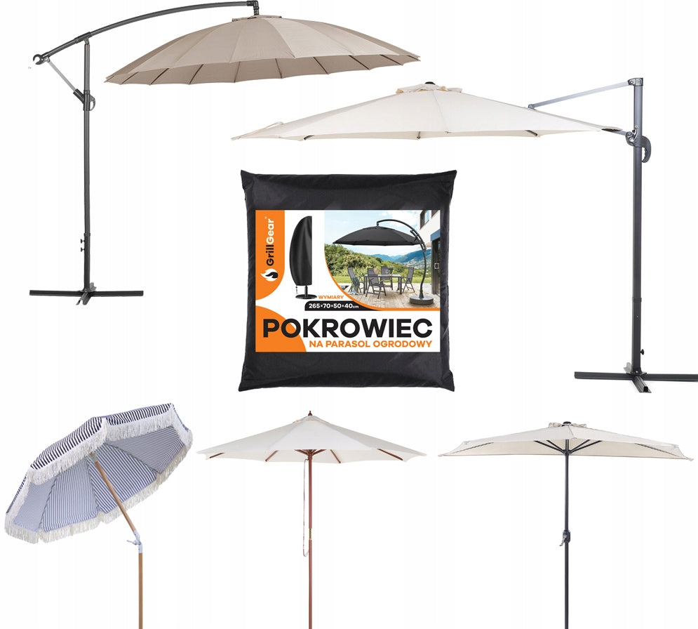 Garden Umbrella Cover Waterproof High Quality GrillGear Color black