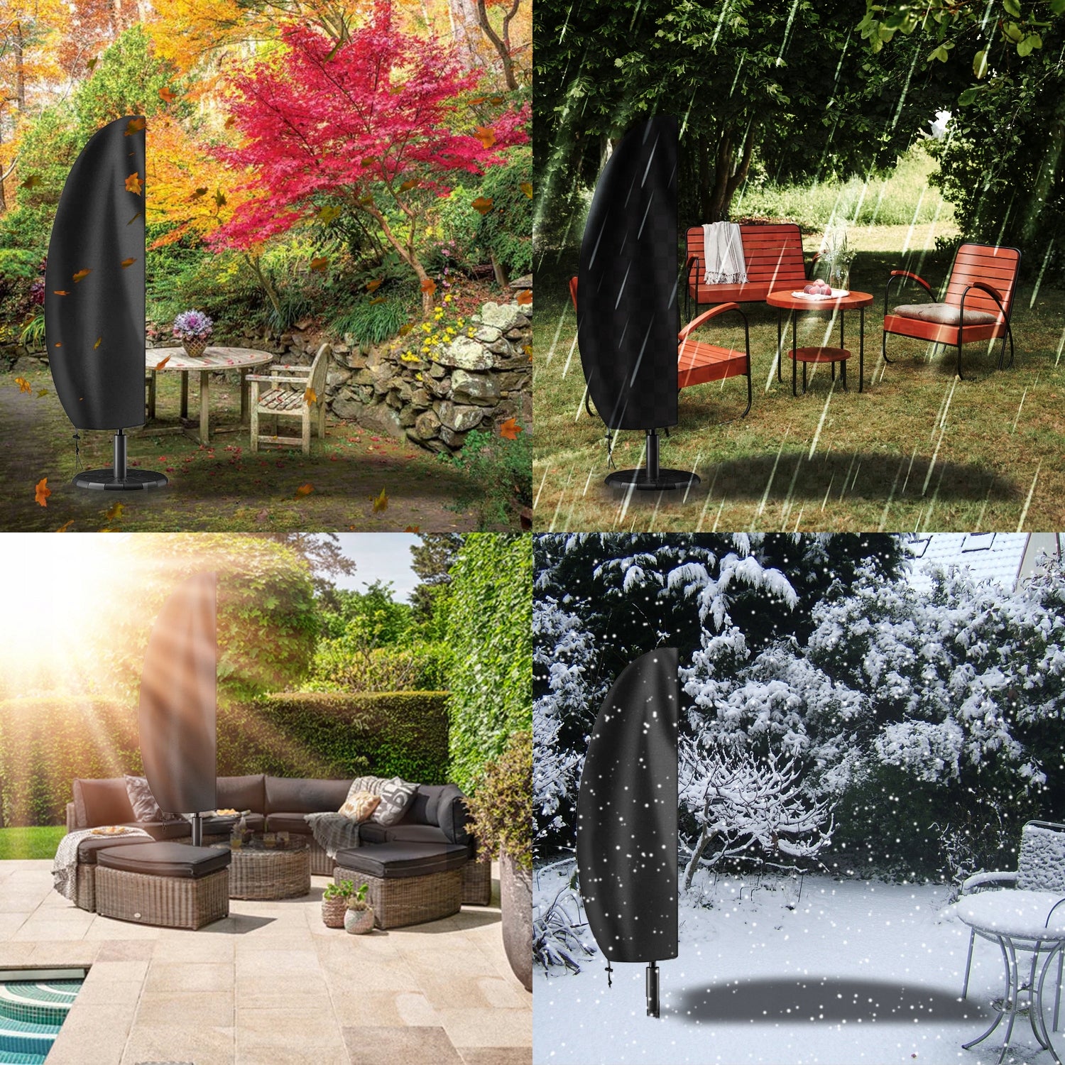 Garden Umbrella Cover Waterproof High Quality GrillGear Product width 70 cm