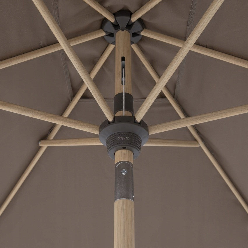 Garden Umbrella Doppler Alu Wood Balcony 210x140 cm Diameter/width 210 cm