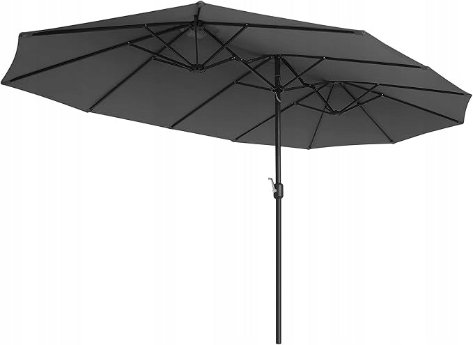 Garden Umbrella Double Large UV Protection Grey