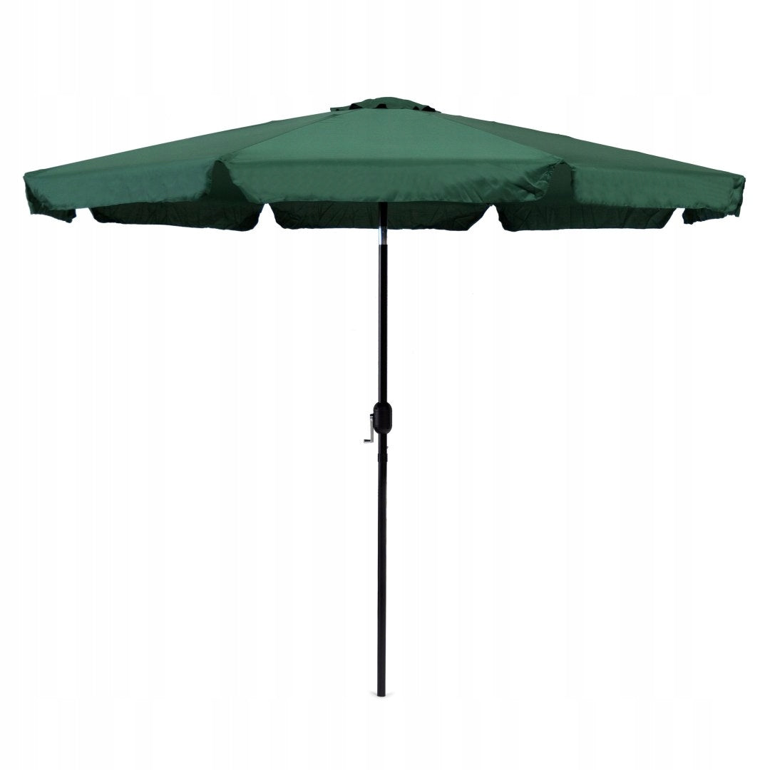 Garden Umbrella Large 3 M Slant Broken With Crank Green Terrace Garden Packaging status original
