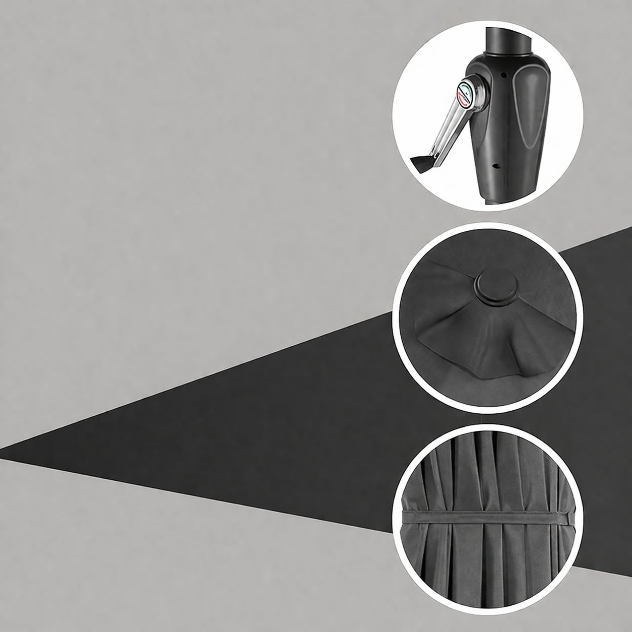 Garden Umbrella Large 445x264 CM Double Folding XXL UV80+ Cover Product weight with unit packaging 14 kg