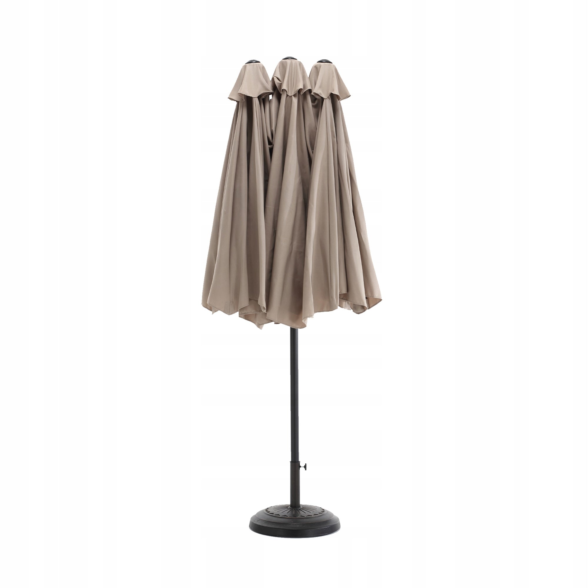 Garden Umbrella Large 450x267x255cm Folding Double xxl khaki with crank Manufacturer no brand