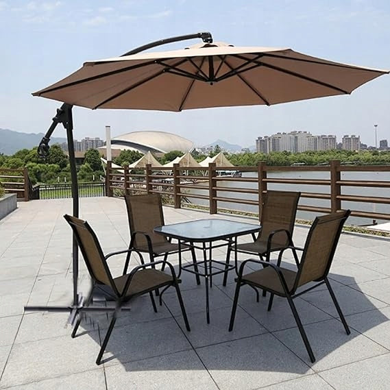 Garden Umbrella Plating 8 Arms 300cm Canopy Brown BB1 Color brown