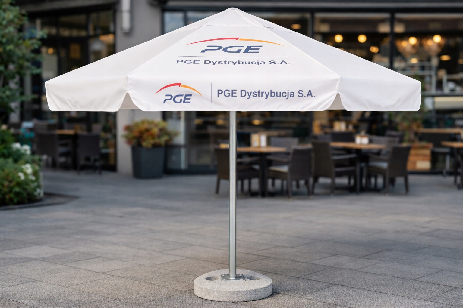 Garden Umbrella Printed Advertising Gastronomic with LOGO Color beige